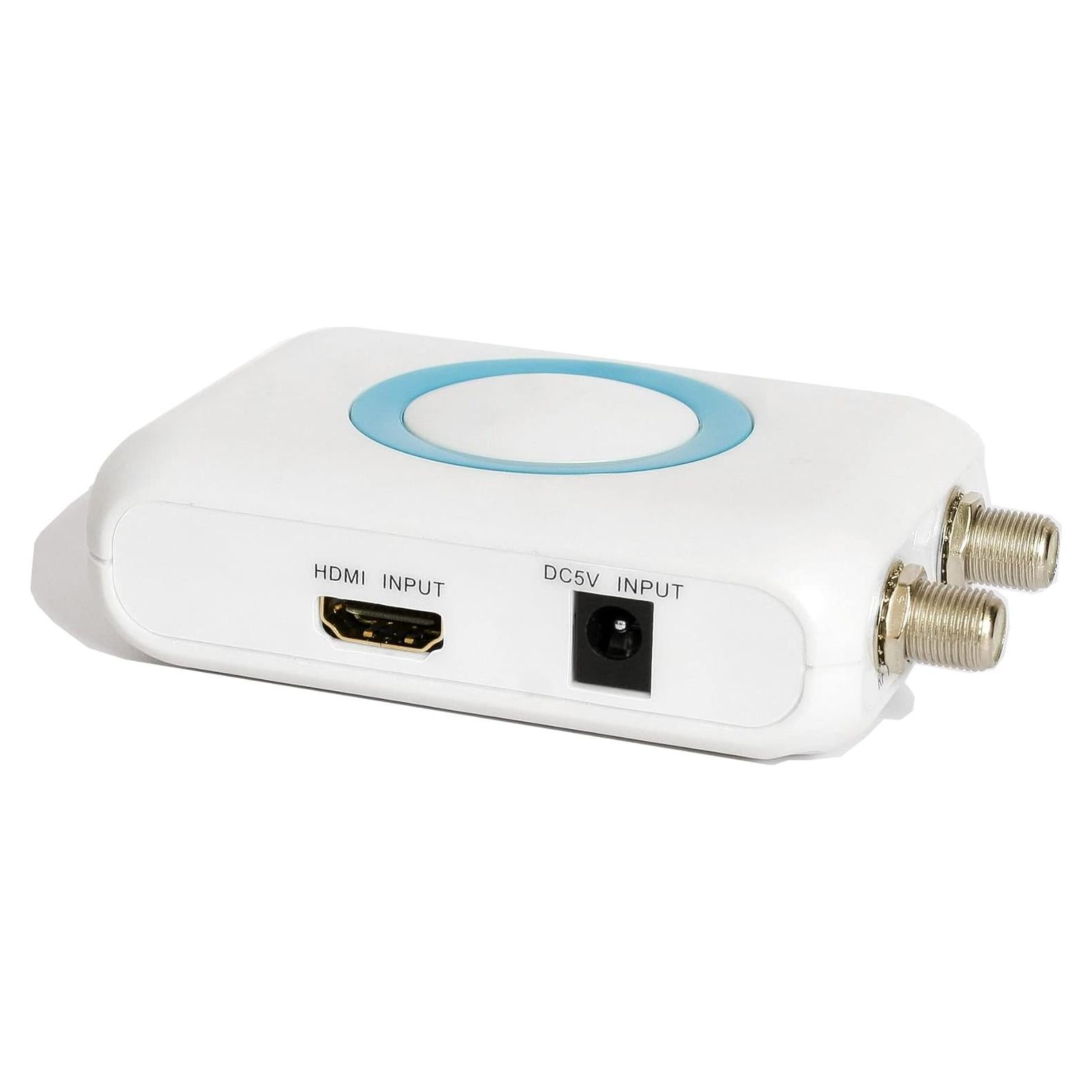 HDMI to Coaxial RF Modulator VHF Converter HDMI to RCA Adapter w/Female F Type Connector for Roku Fire Stick DVR PS4 NS Xbox Gaming Laptop Set-top Cable Box HD Digital Video to AV Analog Coax NTSC TV