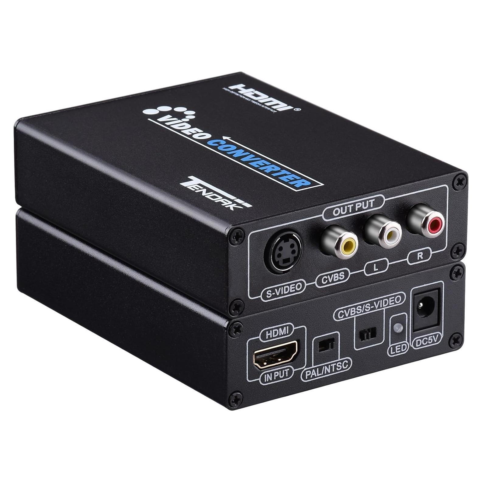 Convertidor HDMI a RCA/S-Video Tendak AV 720P/1080P