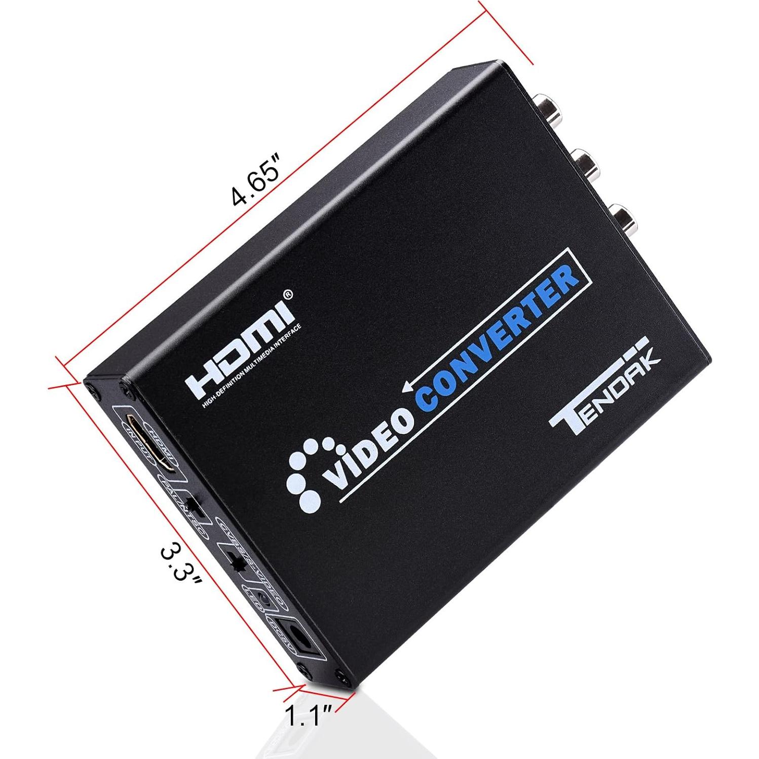 Convertidor HDMI a RCA/S-Video Tendak AV 720P/1080P