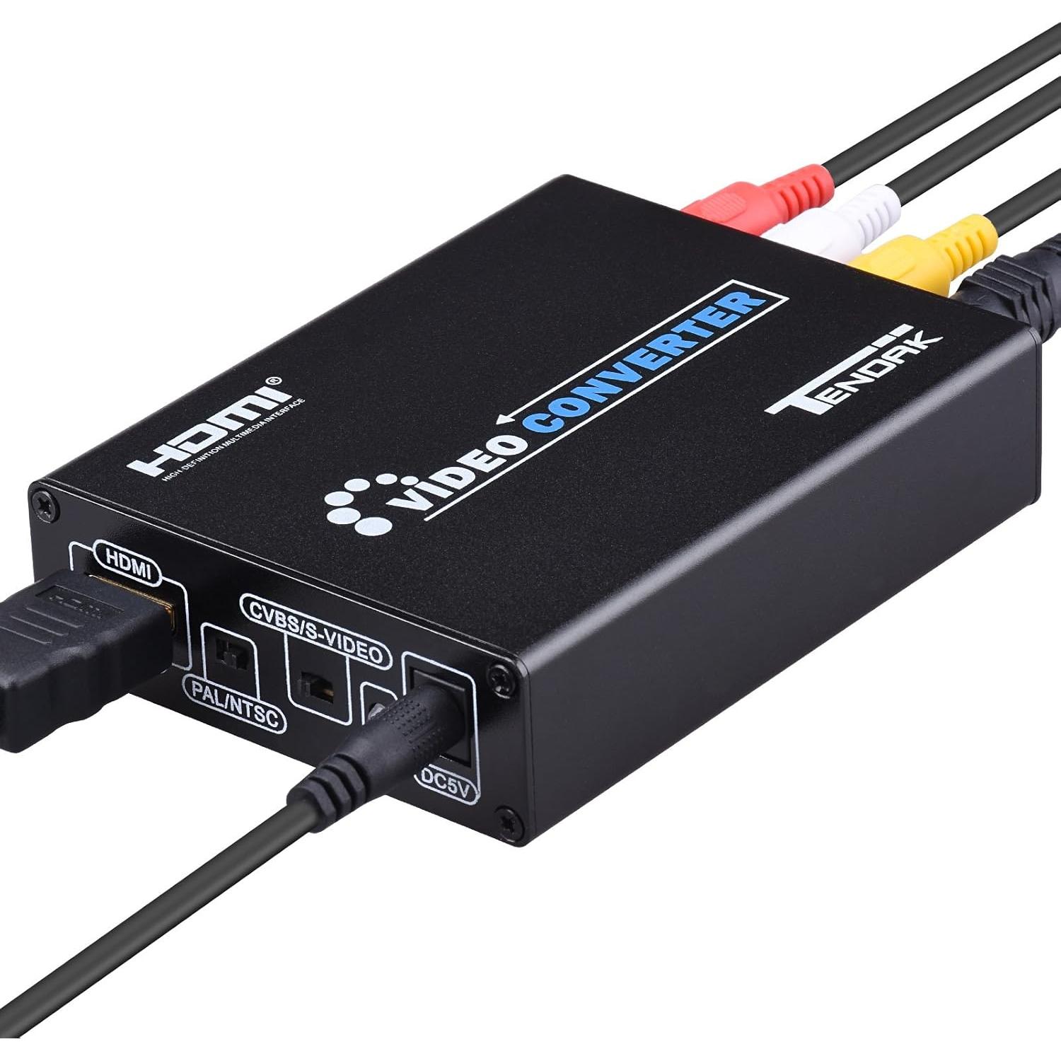 Convertidor HDMI a RCA/S-Video Tendak AV 720P/1080P