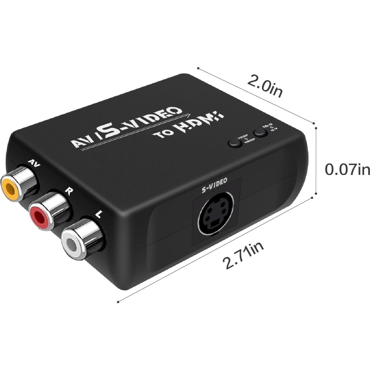 Convertidor S Video a HDMI Oudiwei 720P/480P Compatible TV