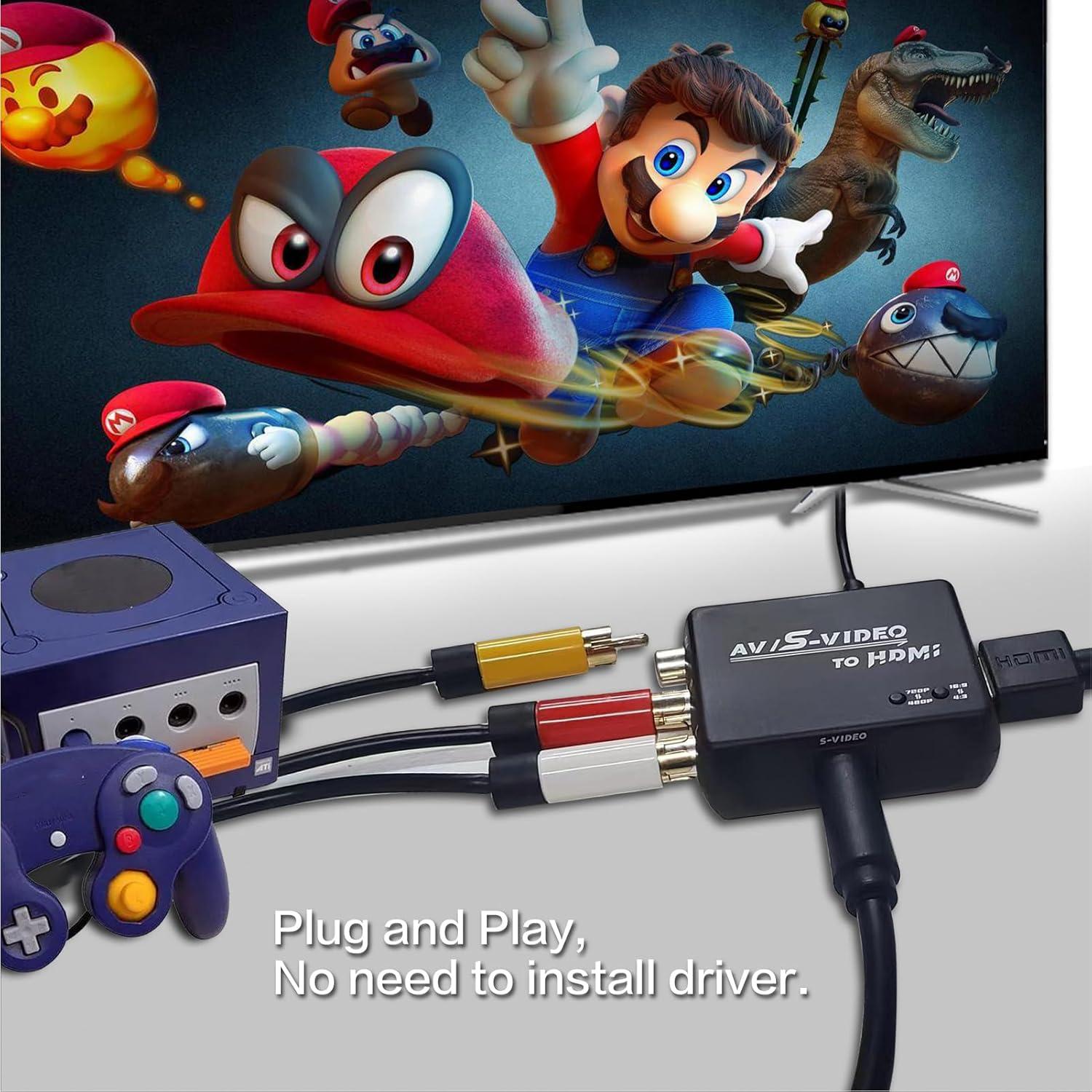 Convertidor S Video a HDMI Oudiwei 720P/480P Compatible TV