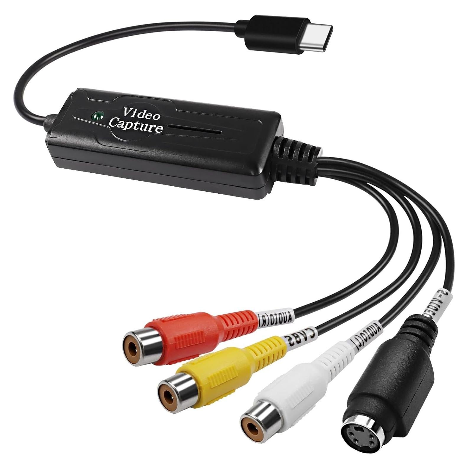 Convertidor RCA AV a USB C XMSJSIY - Video NTSC/PAL 720p