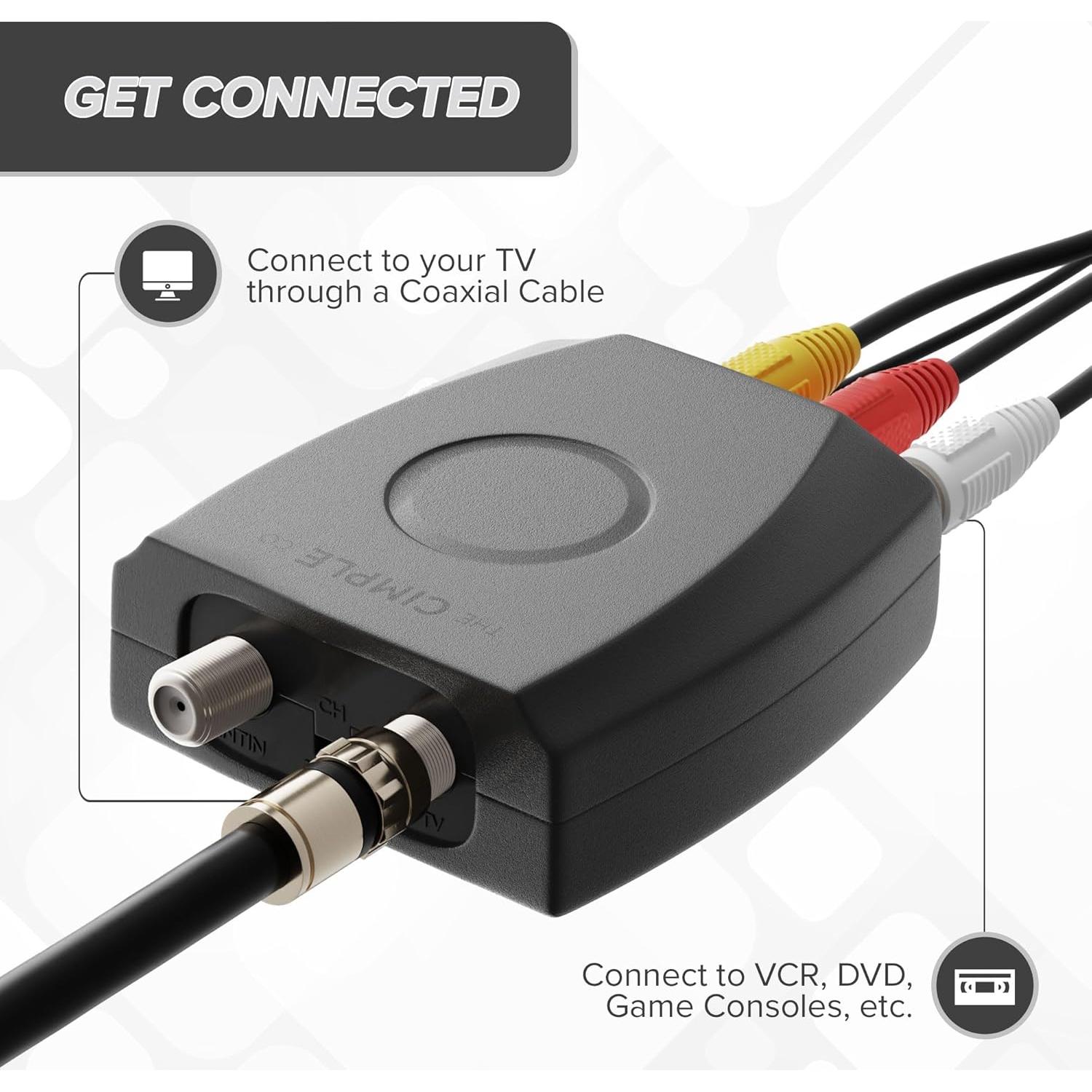 Modulador RF THE CIMPLE CO RCA a Coaxial para TV