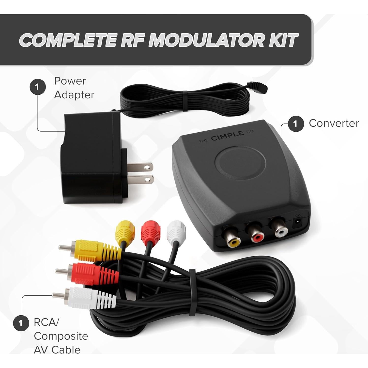 Modulador RF THE CIMPLE CO RCA a Coaxial para TV