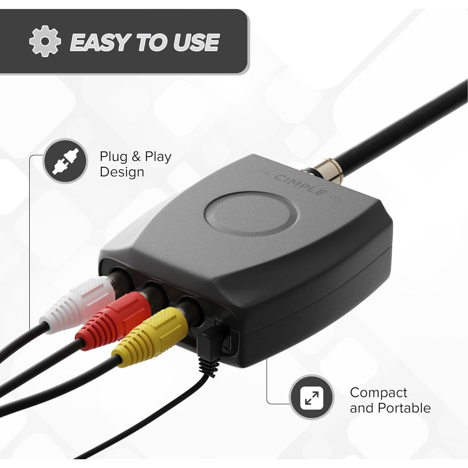 Modulador RF THE CIMPLE CO RCA a Coaxial para TV