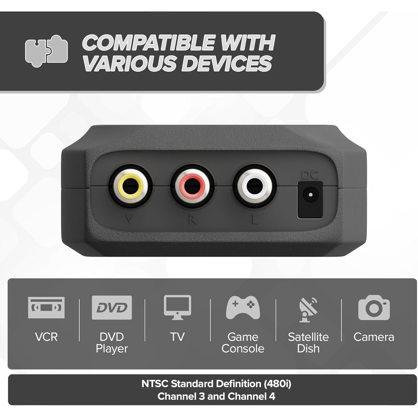 Modulador RF THE CIMPLE CO RCA a Coaxial para TV