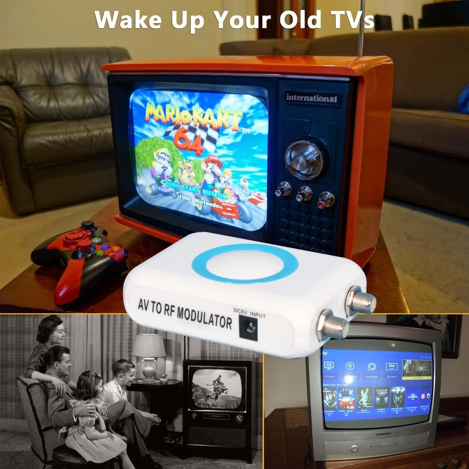 Modulador RF AoeSpy RCA a Coaxial CVBS para Consolas y TV