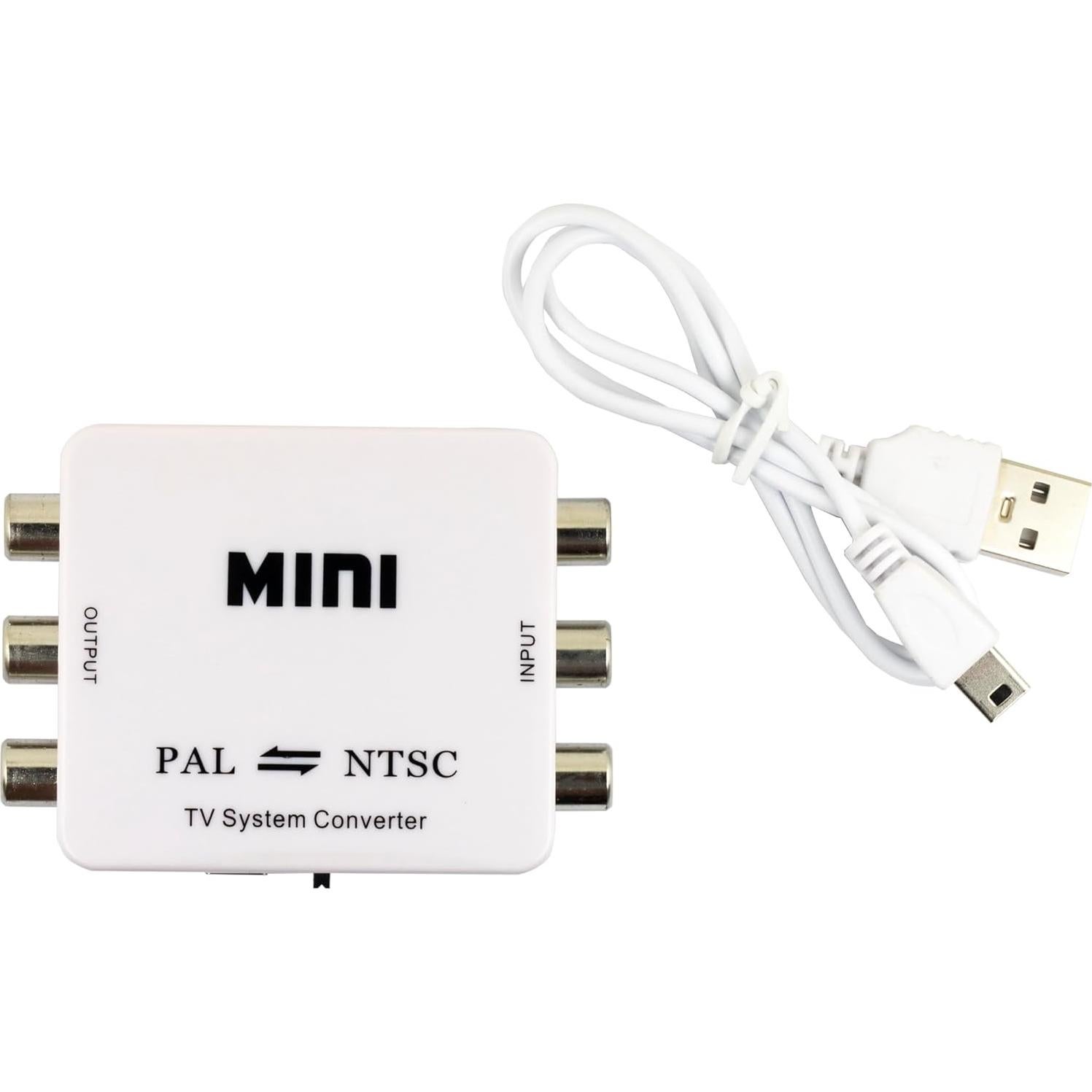 Convertidor NTSC a PAL Risingsaplings con 2 Cables RCA