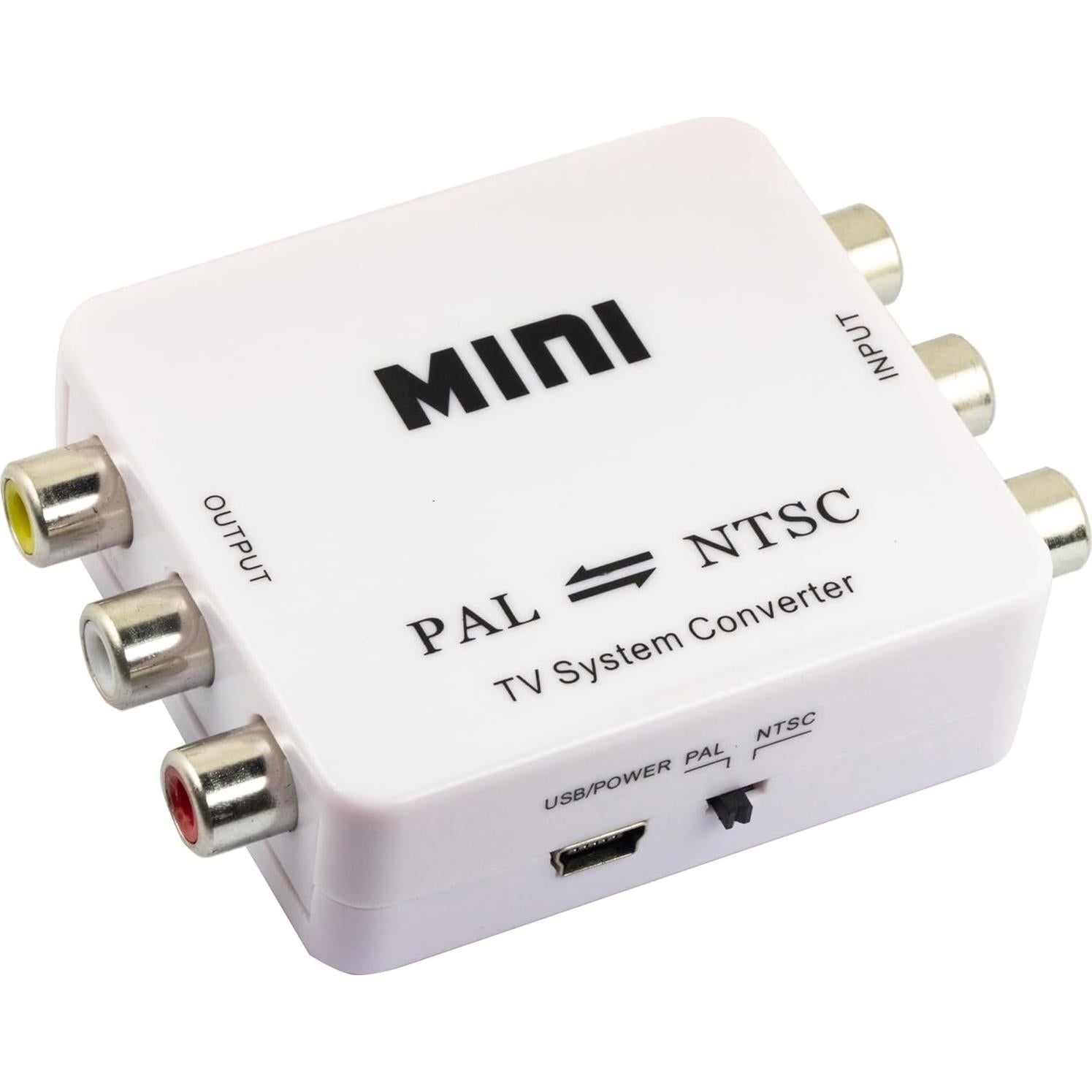 Convertidor NTSC a PAL Risingsaplings con 2 Cables RCA