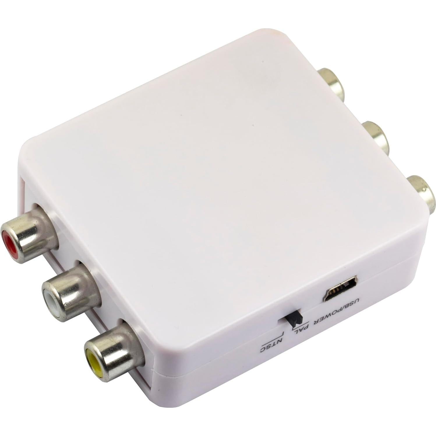 Convertidor NTSC a PAL Risingsaplings con 2 Cables RCA