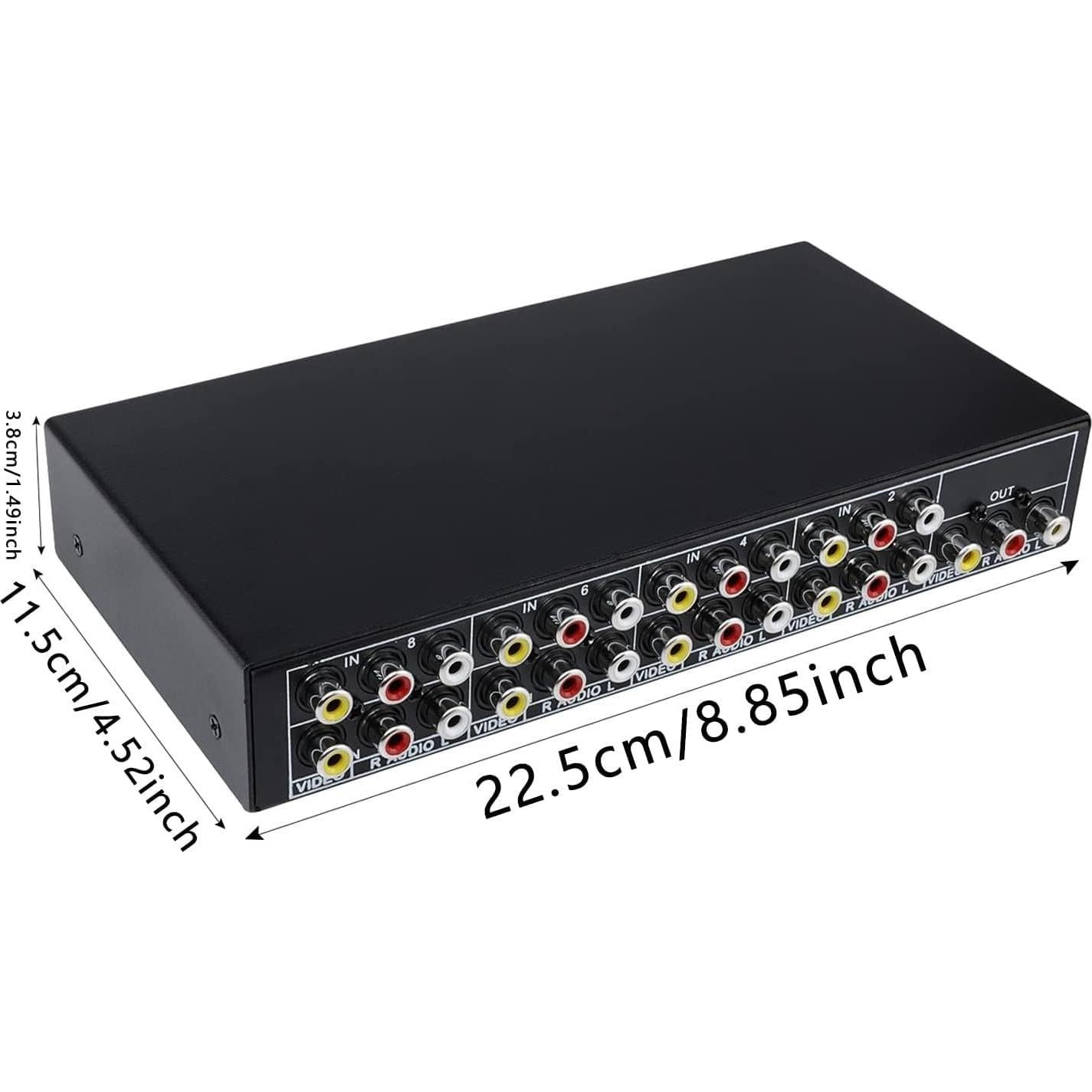 Divisor Amplificador 8 en 1 RCA AV QiCheng 7386 para TV