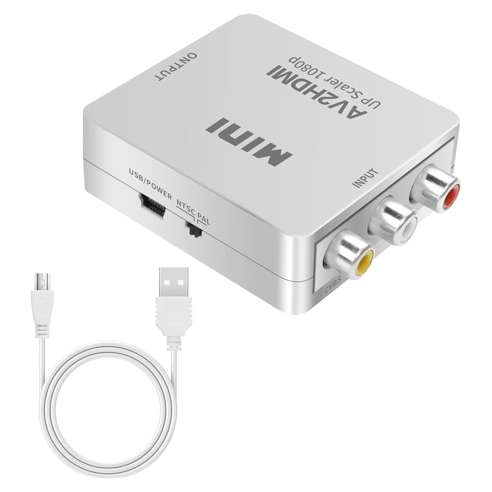 Convertidor RCA a HDMI YAODHAOD 720p/1080p Plug and Play