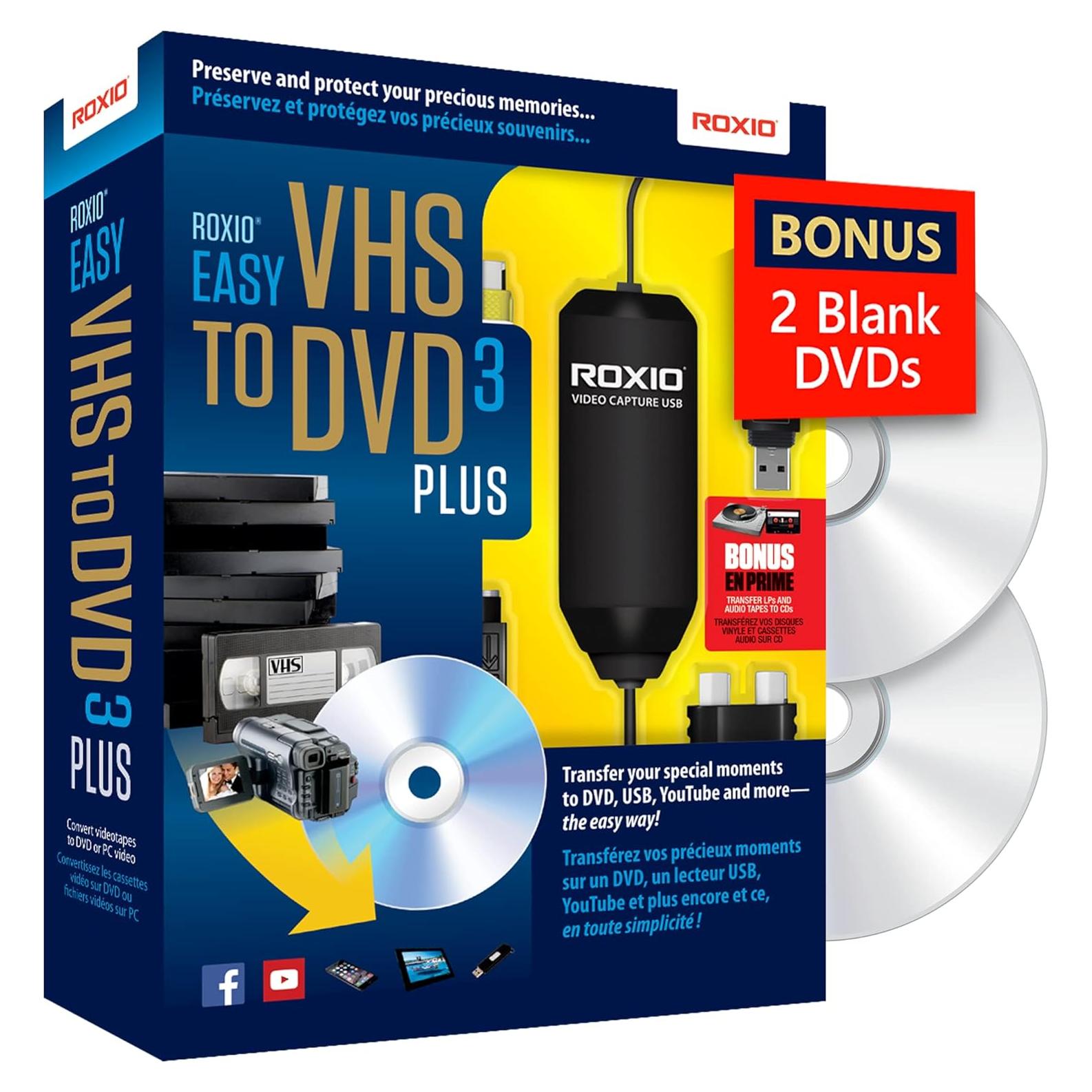 Roxio Easy VHS a DVD 3 Plus - Conversor de VHS a DVD Windows
