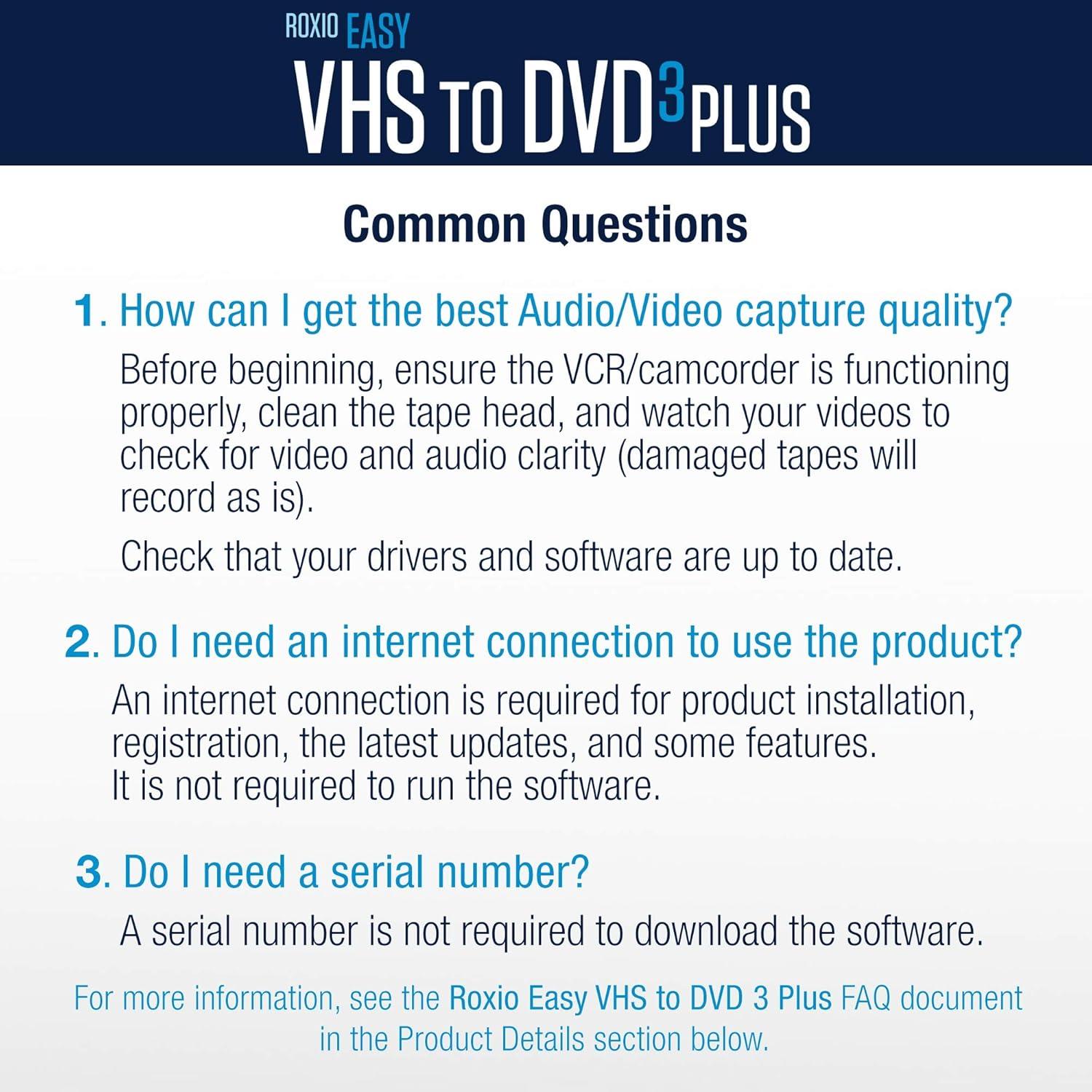 Roxio Easy VHS a DVD 3 Plus - Conversor de VHS a DVD Windows