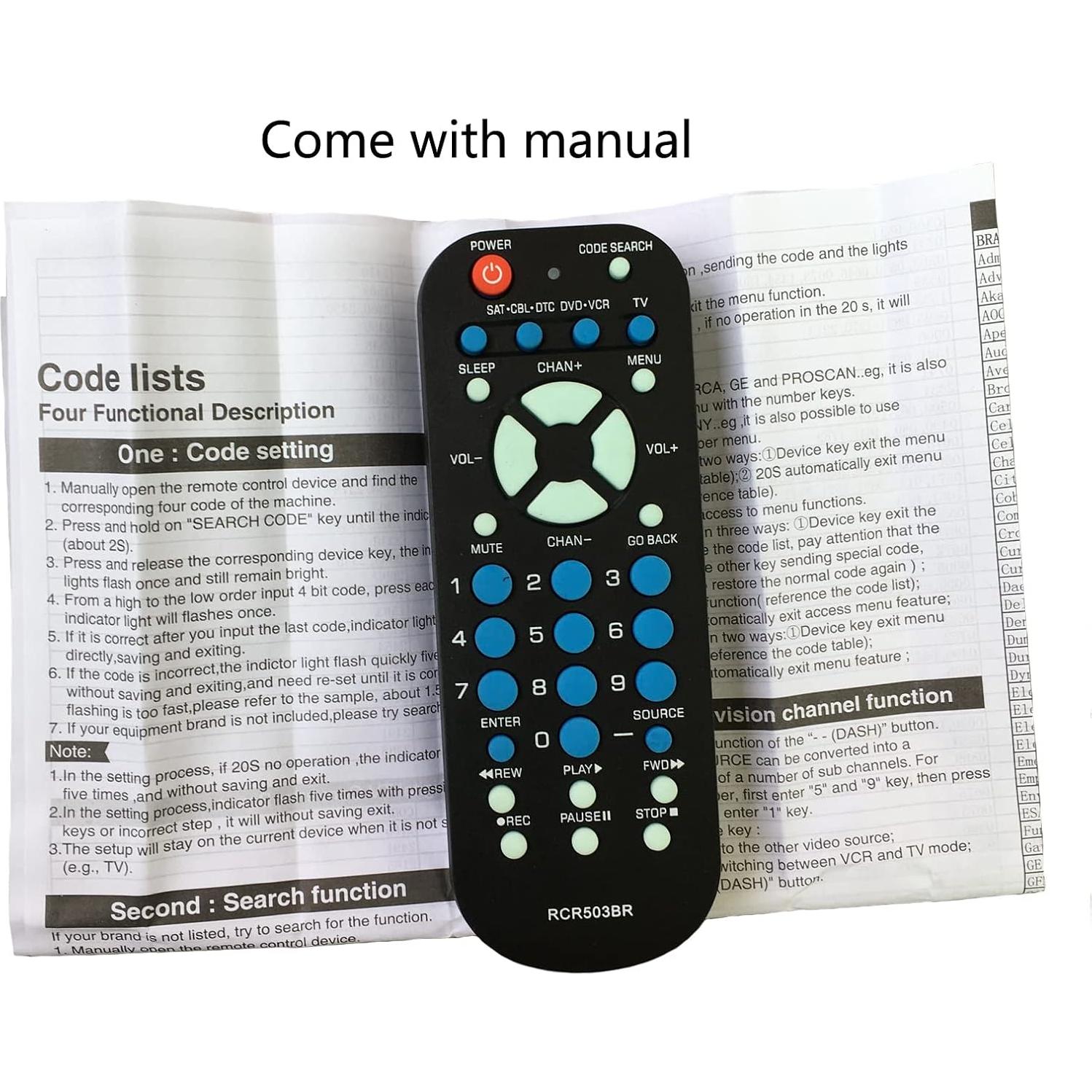 Control Remoto Universal Kassionel RCR503BR para 3 Dispositivos