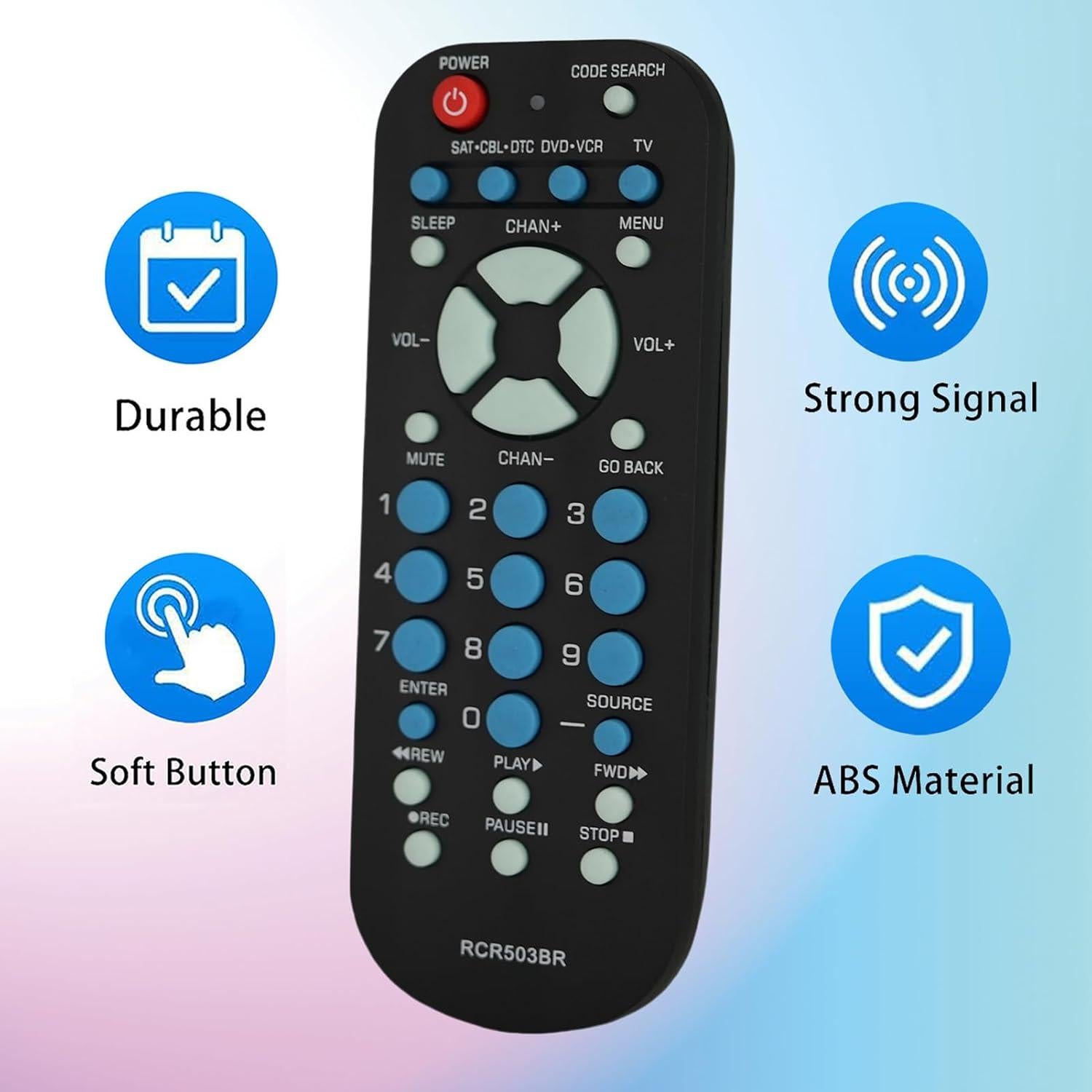 Control Remoto Universal Kassionel RCR503BR para 3 Dispositivos