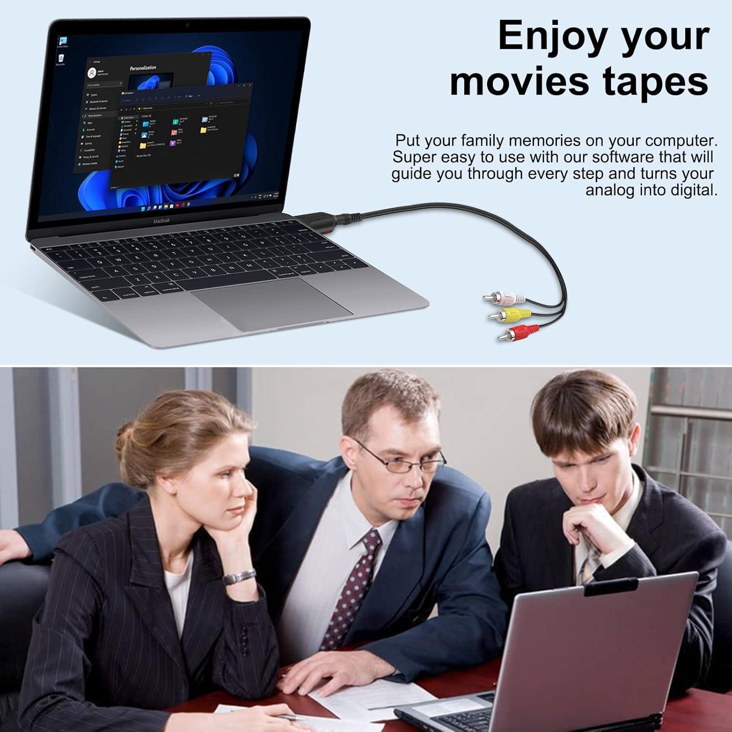 Adaptador de Captura de Video USB 2.0 HDSUNWSTD para VHS a DVD