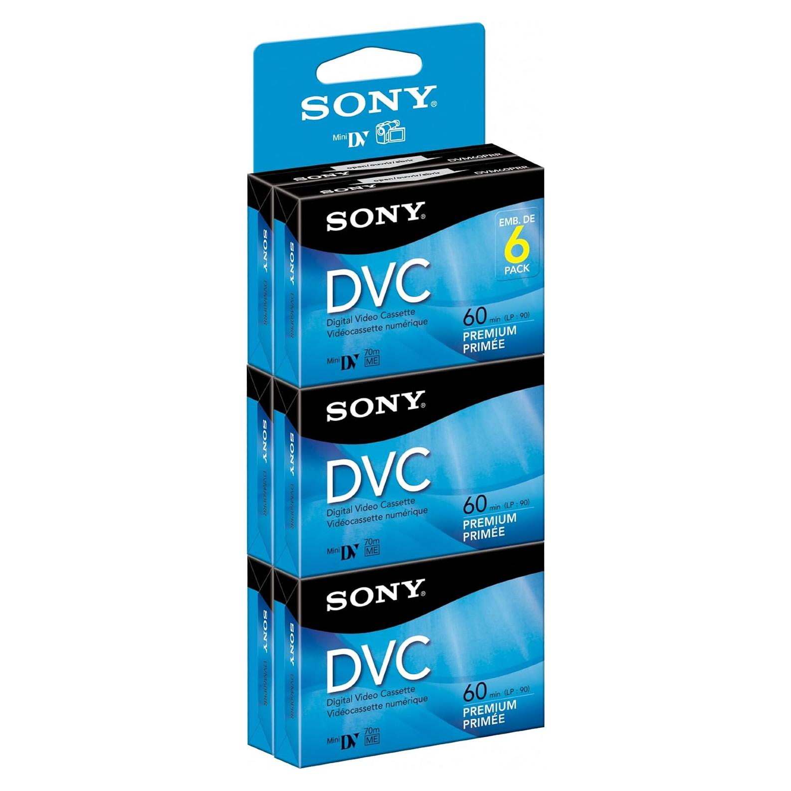 Cintas Mini DV Sony DVM60PRR/6C 6-Pack 60 Minutos HD