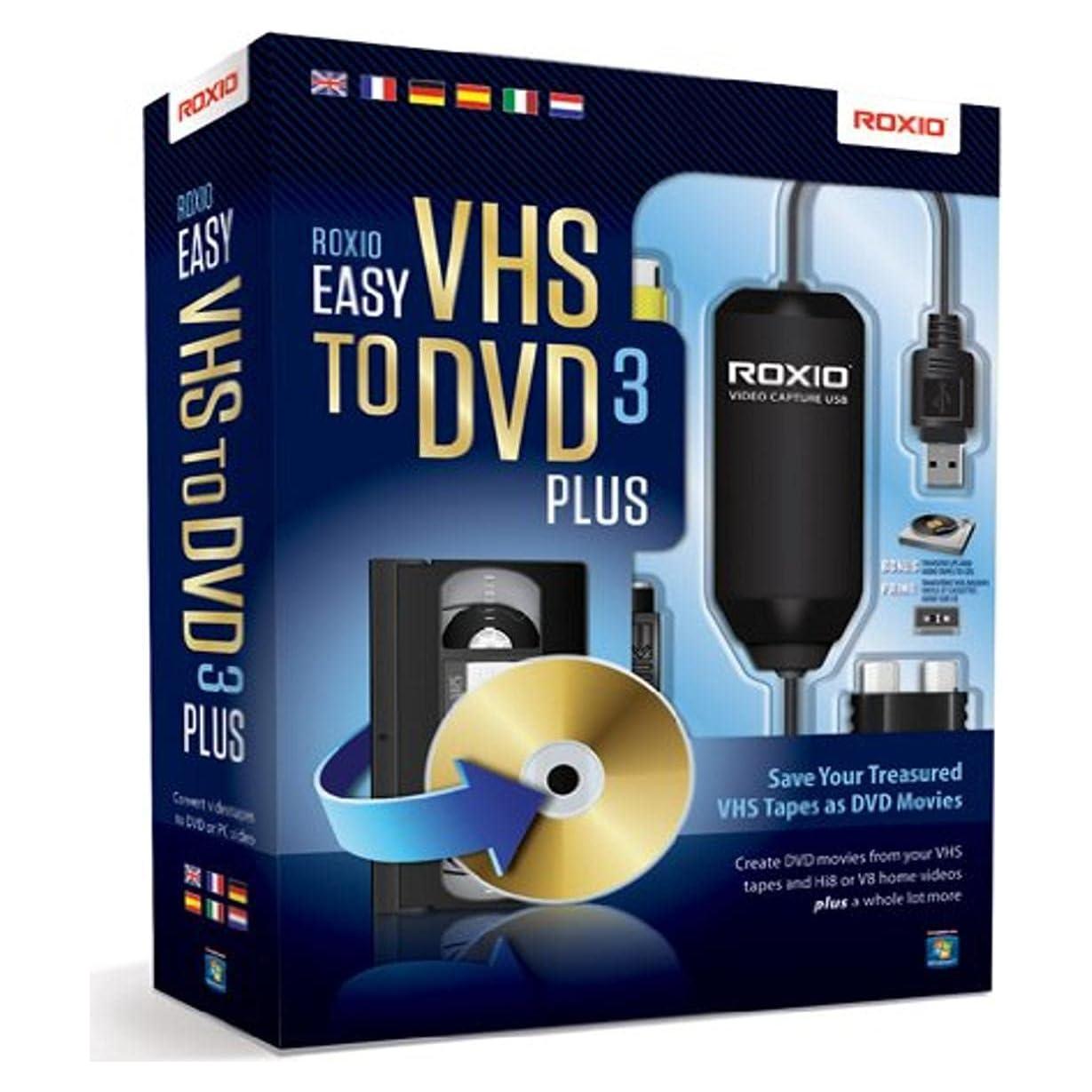 Dispositivo de captura de video USB 2.0 Corel Roxio Easy VHS a DVD 3 Plus