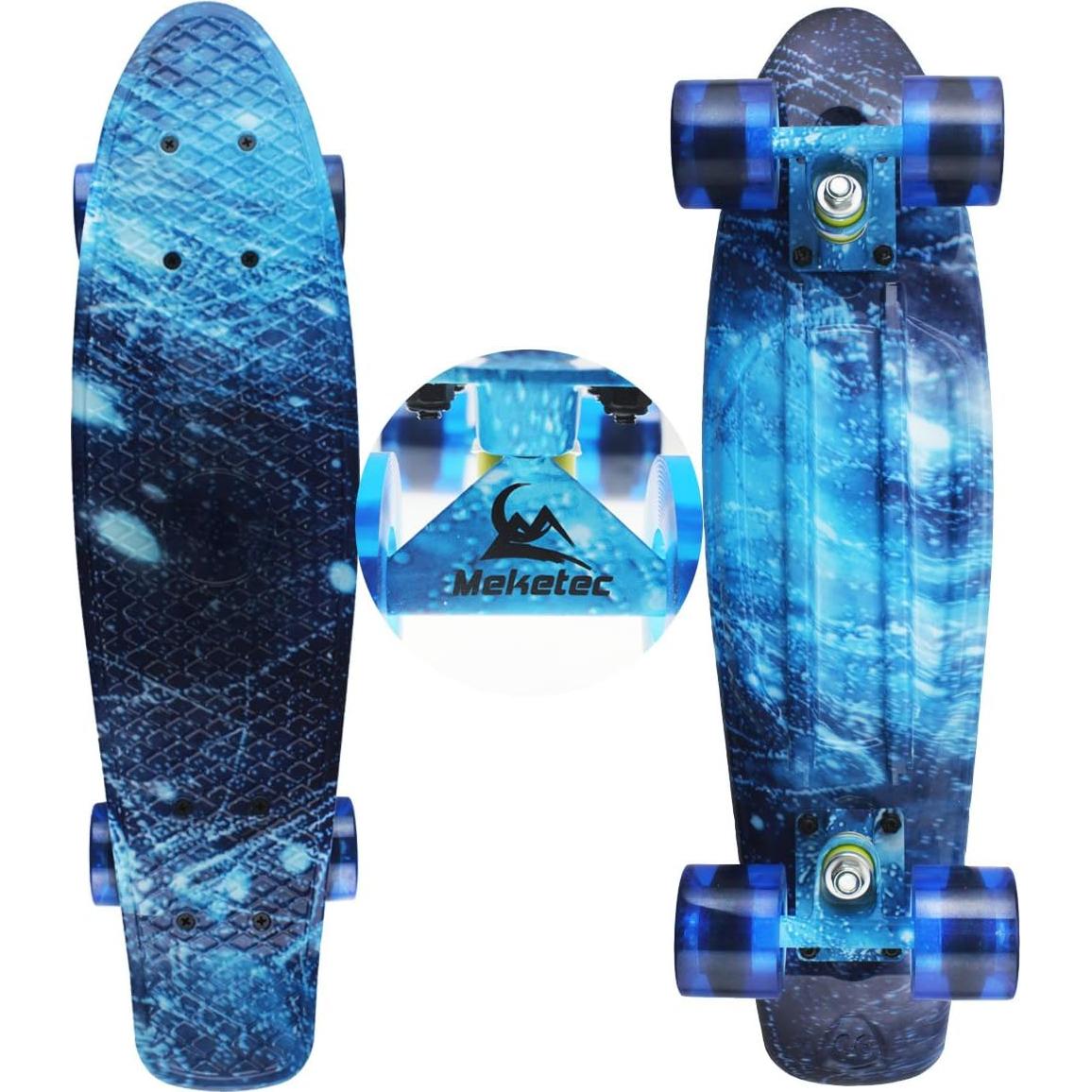 Skateboard Completo Meketec 22.5 cm para Niños y Principiantes