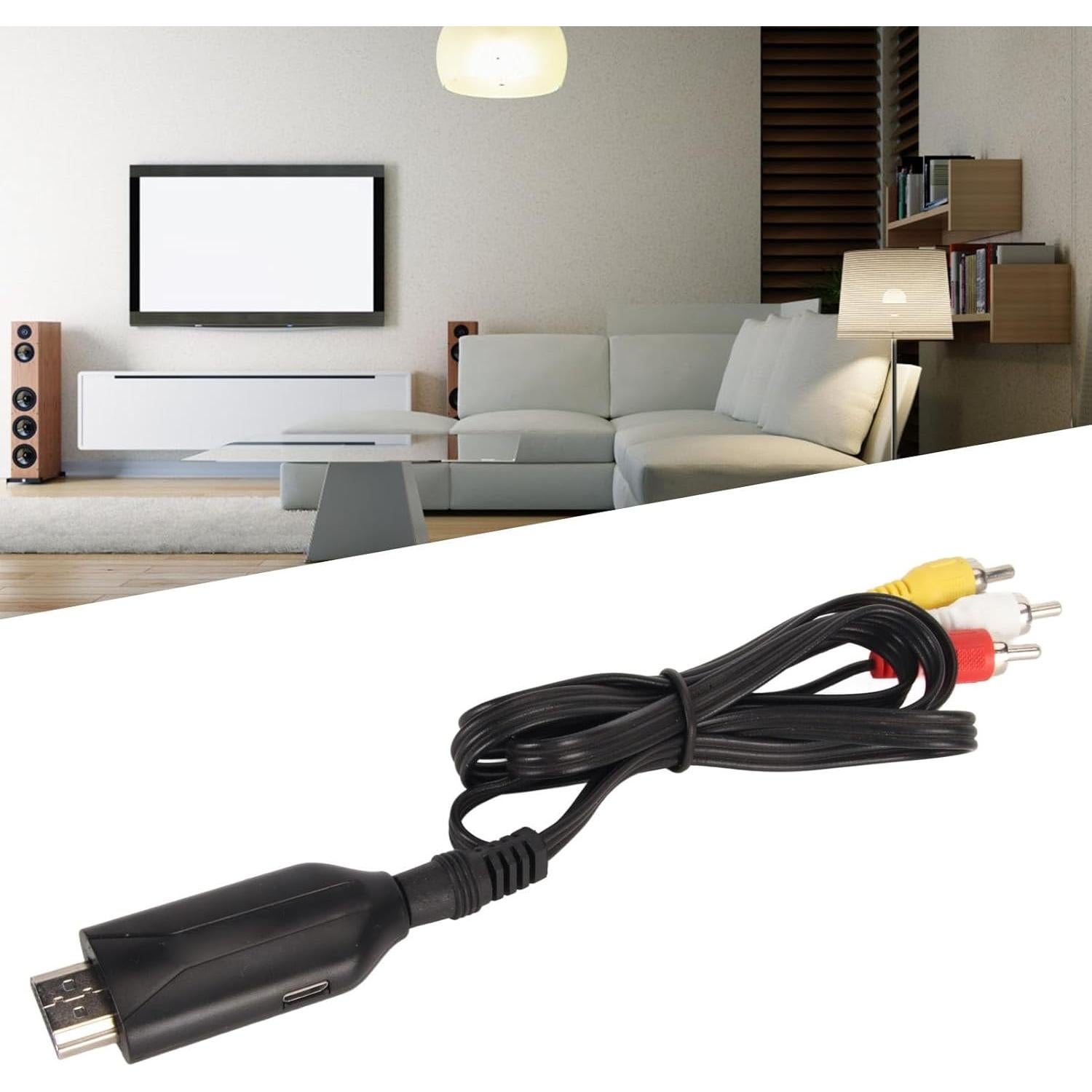 Convertidor HDMI a AV Zopsc 4K 30Hz Compatible con VHS y DVD