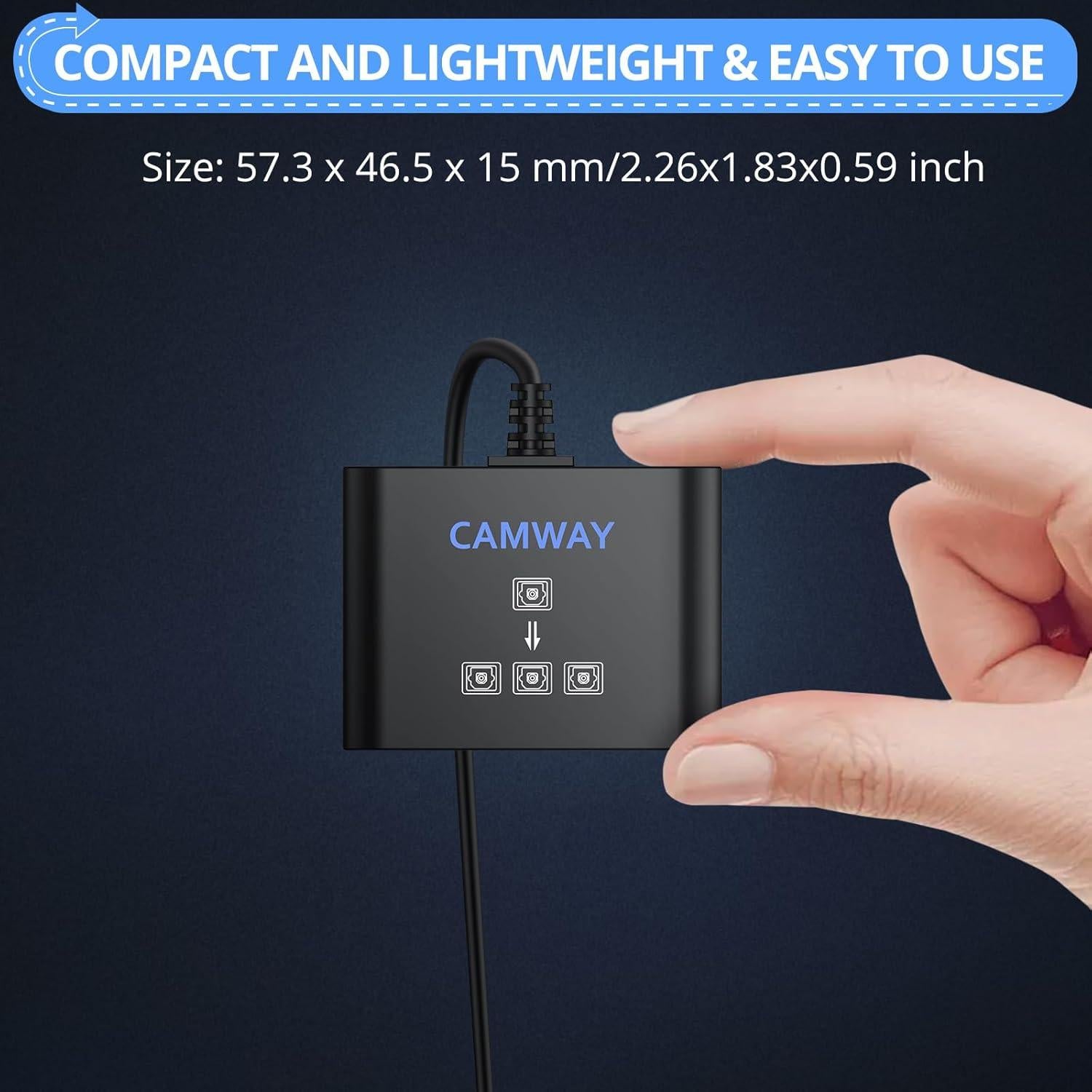 Divisor Óptico Digital CAMWAY 1x3 SPDIF Toslink 1m