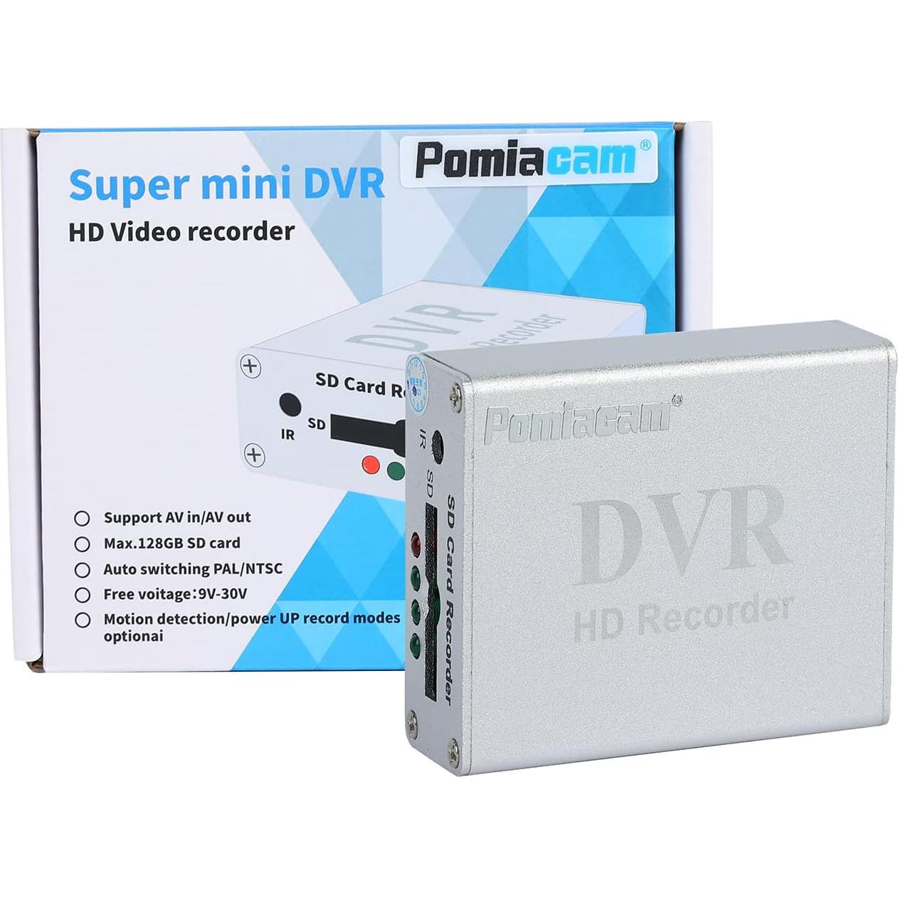 Mini DVR Grabador de Video Digital POMIACAM 1CH 512GB SD