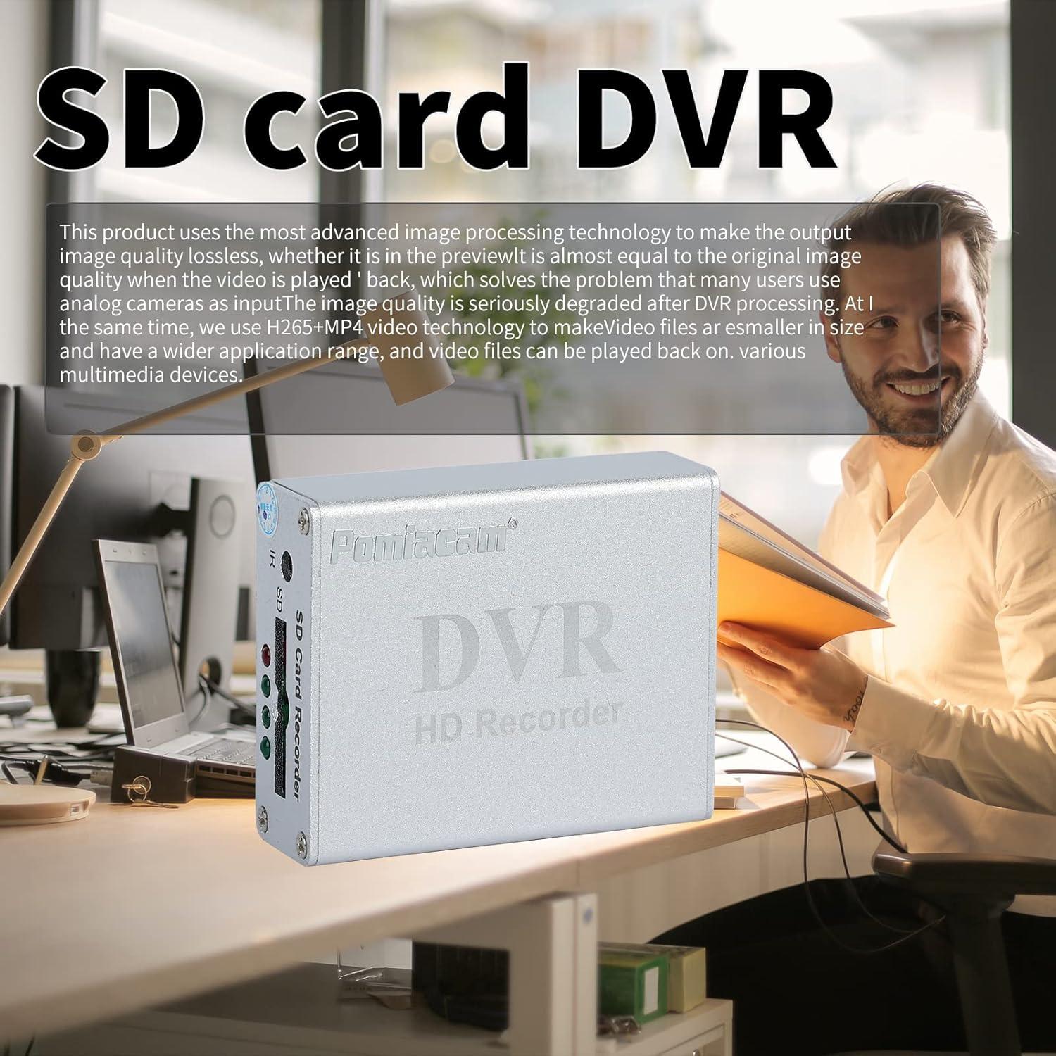 Mini DVR Grabador de Video Digital POMIACAM 1CH 512GB SD