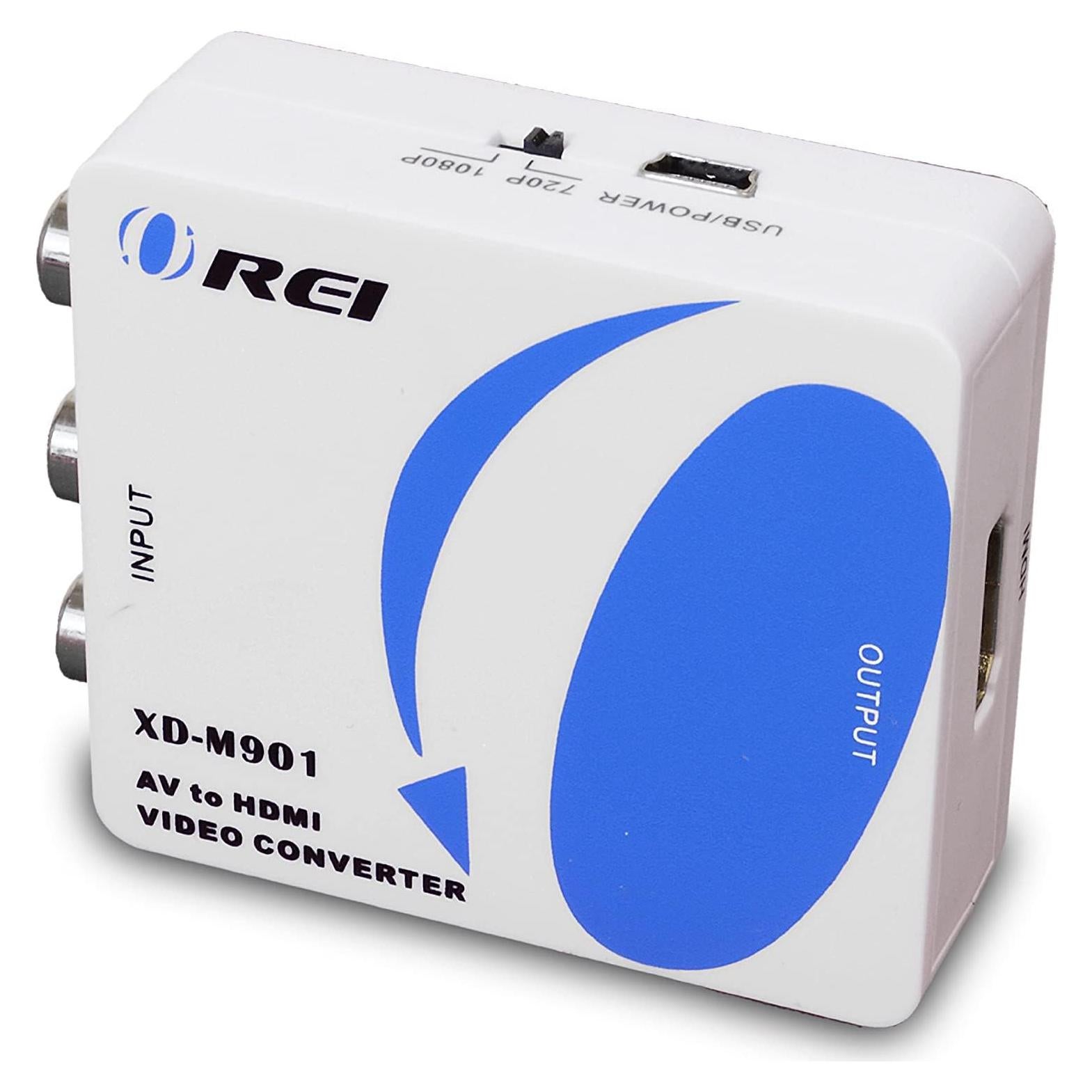 Orei RCA to HDMI, 1080P Mini RCA Composite CVBS AV to HDMI Video Audio Converter Adapter Supports NTSC/PAL with USB Charge Cable for PC Laptop Xbox PS4 PS3 TV STB VHS VCR Camera DVD