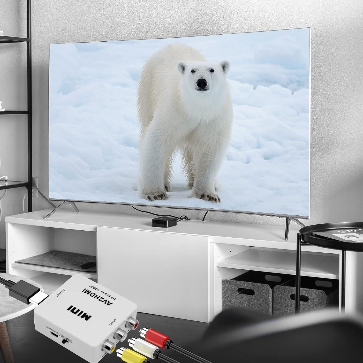 Convertidor RCA a HDMI Sorthol 1080P para PC y Consolas