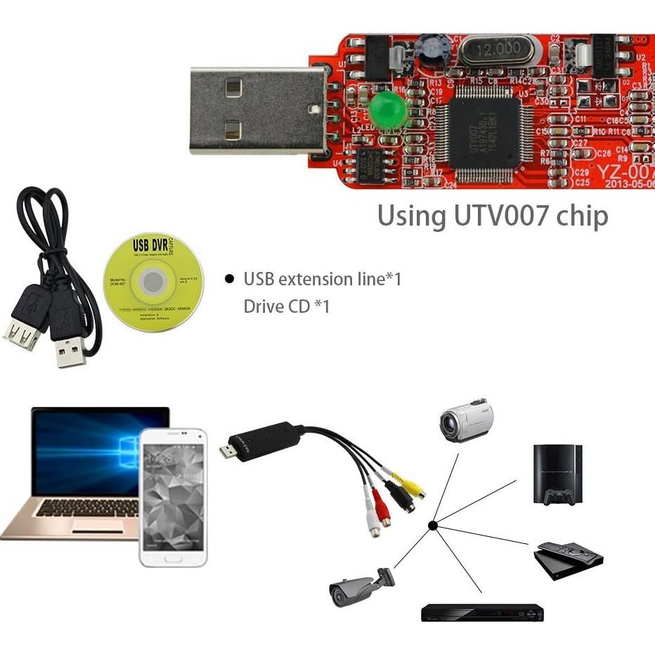 Tarjeta de Captura de Video y Audio USB ZOMTOP MS2100