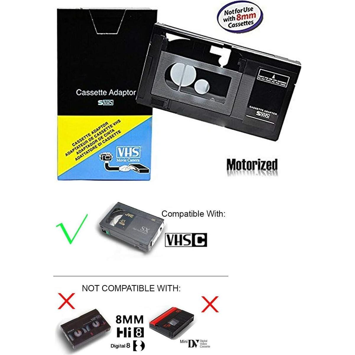 Adaptador VHS-C motorizado VCC113 + Limpiador LensPen + Paño