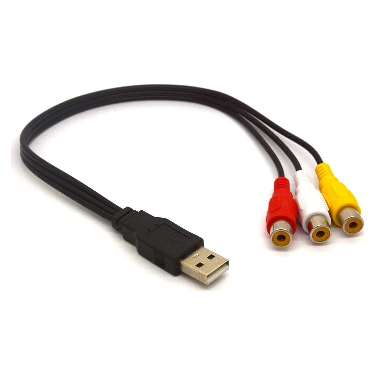 Cable USB 2.0 Macho a 3 RCA Hembra 30cm PIIHUSW