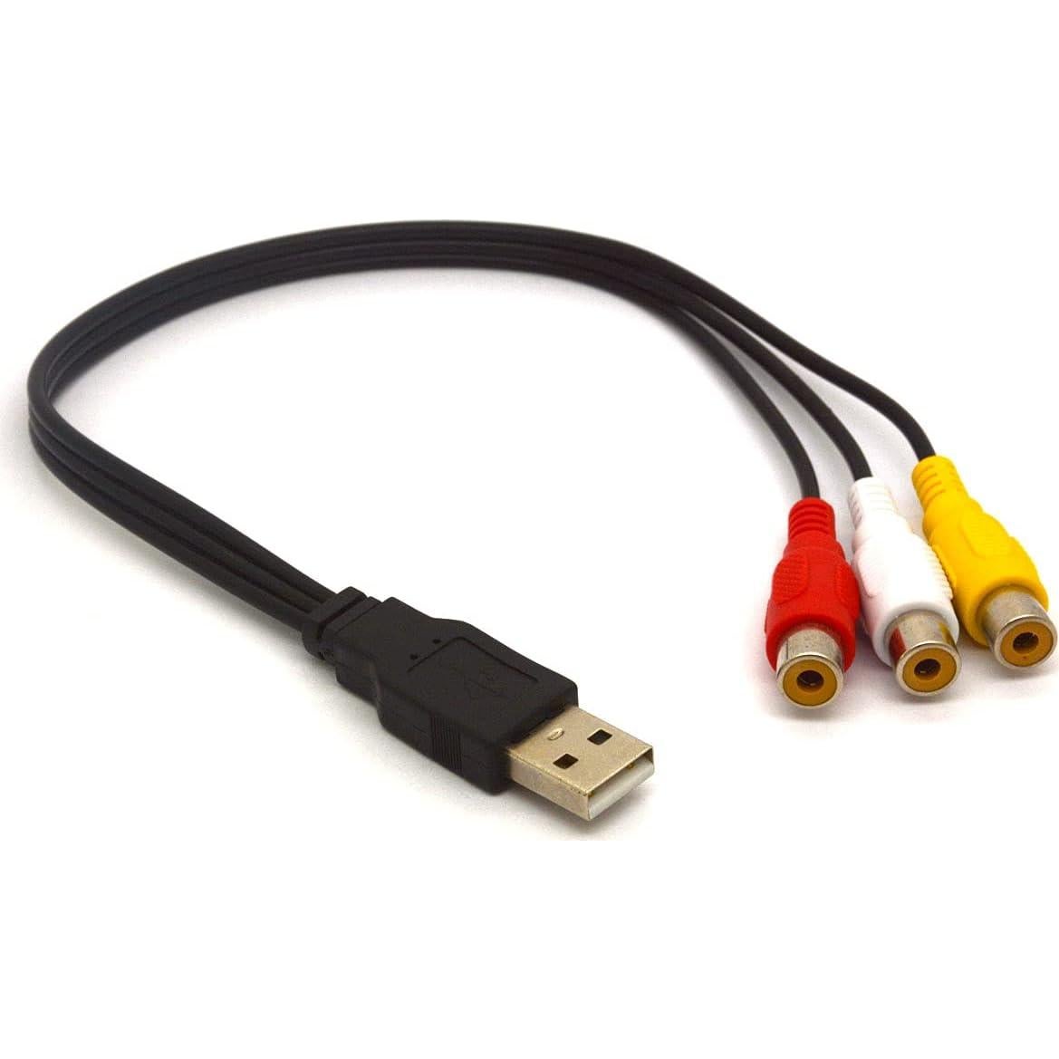 Cable USB 2.0 Macho a 3 RCA Hembra 30cm PIIHUSW
