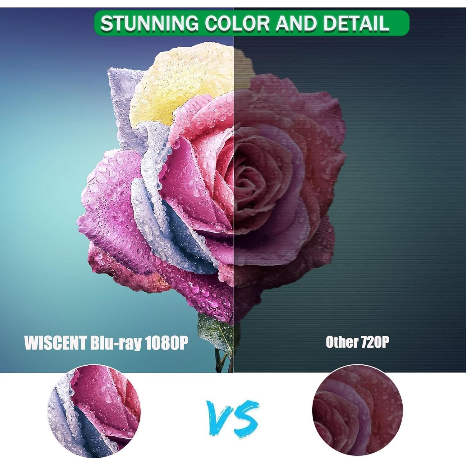 Reproductor Blu Ray DVD WISCENT WTB-978 Full HD 1080p