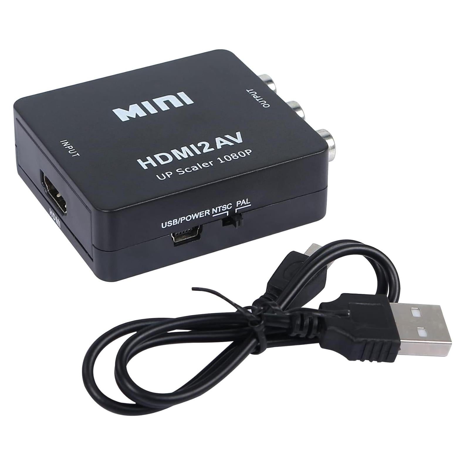 Adaptador HDMI a RCA YACSEJAO 1080P Plug and Play