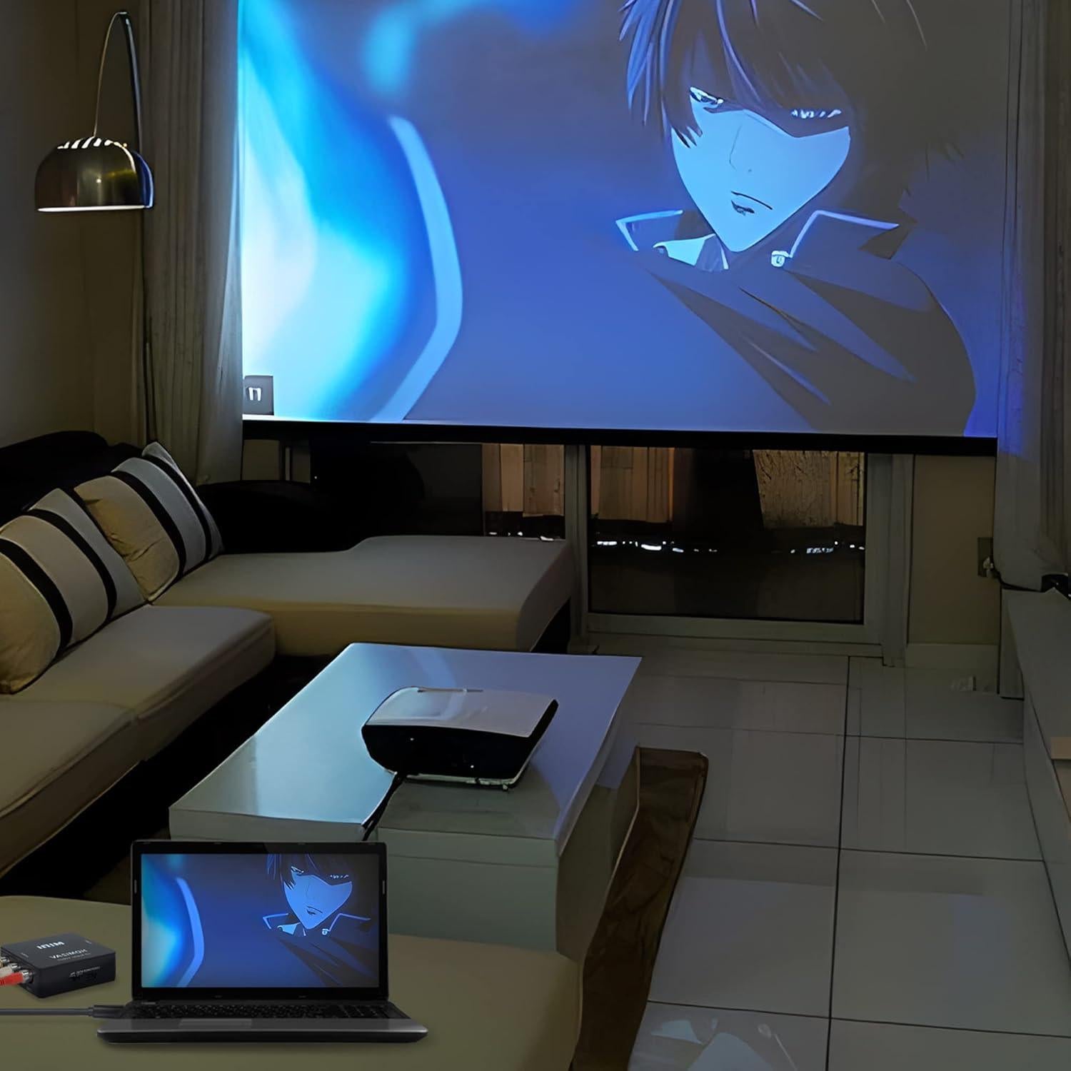 Adaptador HDMI a RCA YACSEJAO 1080P Plug and Play