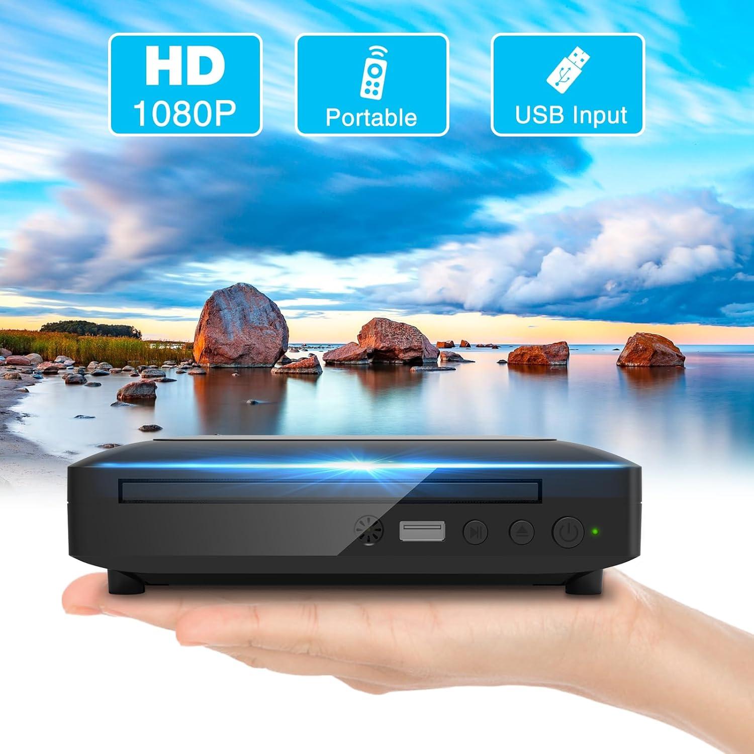 Reproductor de DVD HD Ceihoit Compacto 1080p HDMI USB