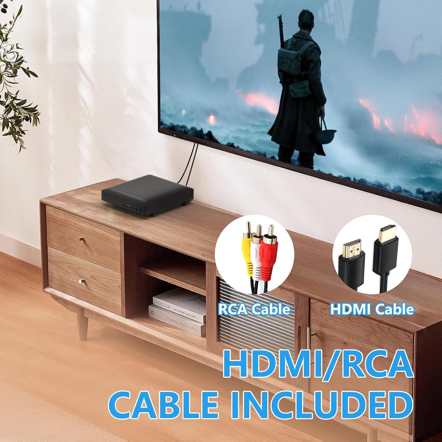 Reproductor de DVD HD Ceihoit Compacto 1080p HDMI USB