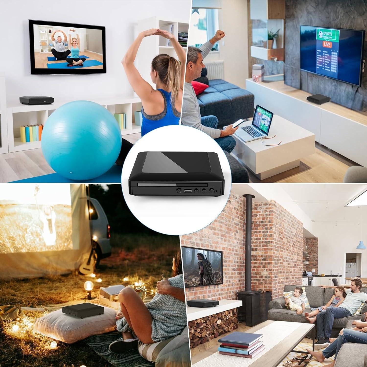 Reproductor de DVD HD Ceihoit Compacto 1080p HDMI USB