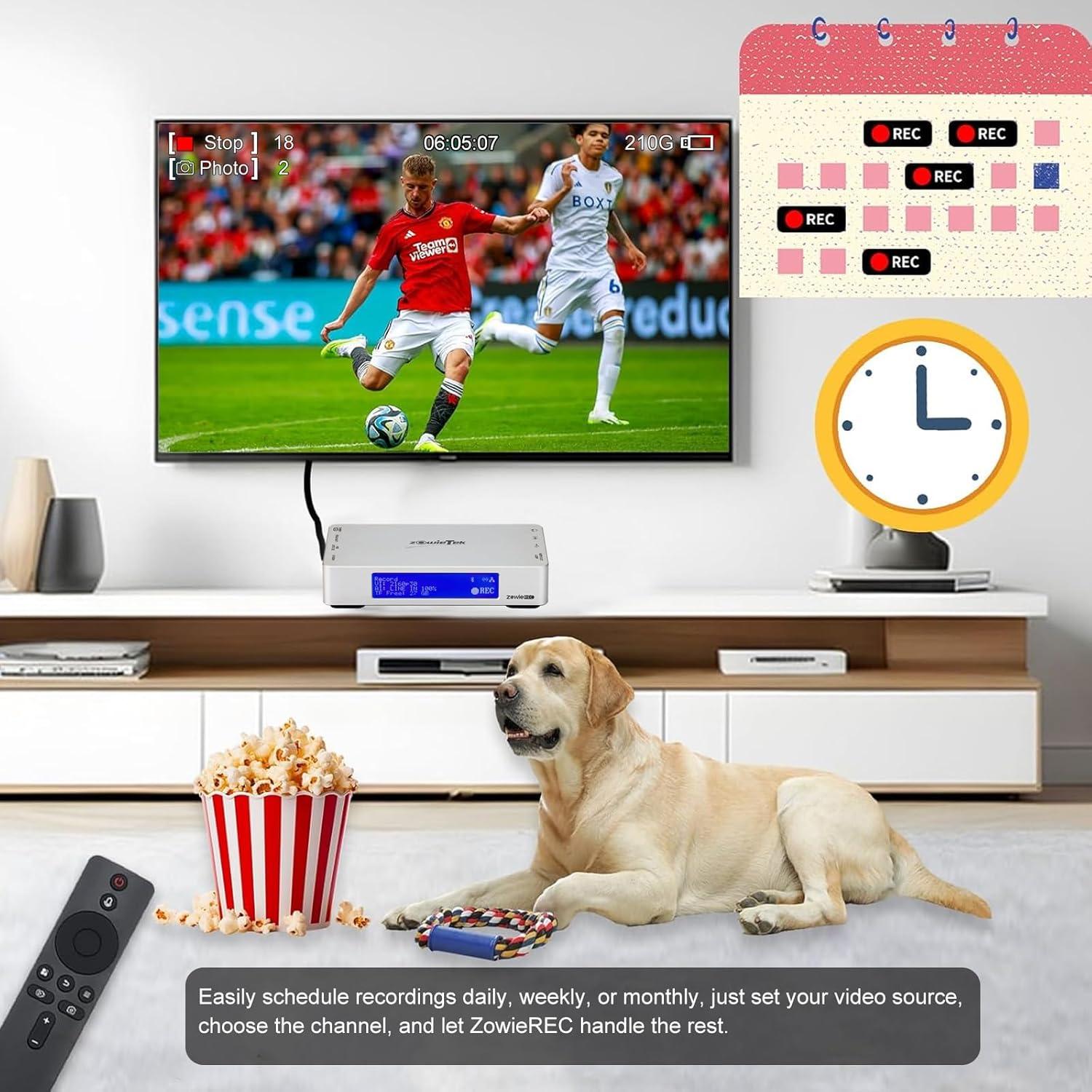 4K HDMI Video Recorder with Analog to Digital Converter, RCA/CVBS for VHS, VCR, DVR, DVD, Hi8, Mini DV, Camcorder, Cassette, Gaming Consoles, Easy to use, No PC Needed, AV to HDMI Adapter