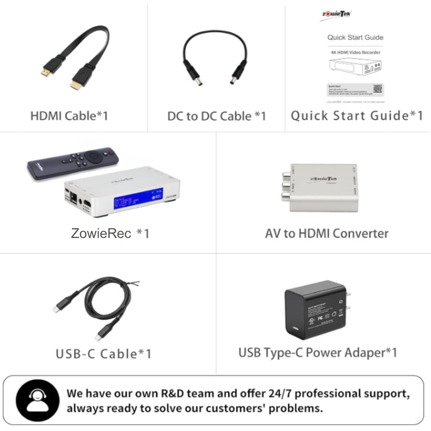 4K HDMI Video Recorder with Analog to Digital Converter, RCA/CVBS for VHS, VCR, DVR, DVD, Hi8, Mini DV, Camcorder, Cassette, Gaming Consoles, Easy to use, No PC Needed, AV to HDMI Adapter