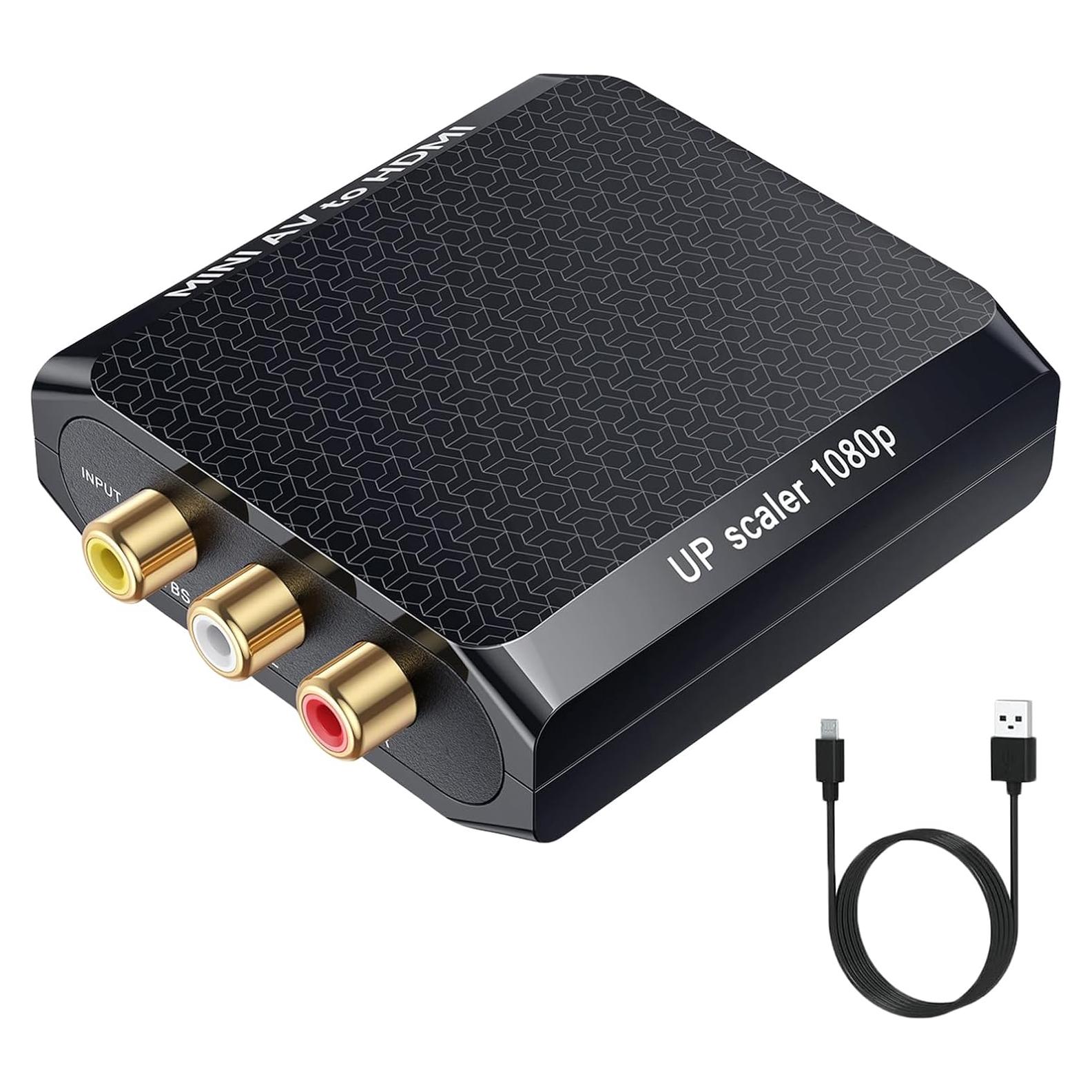 Convertidor RCA a HDMI WENTER 1080P para VCR y Consolas