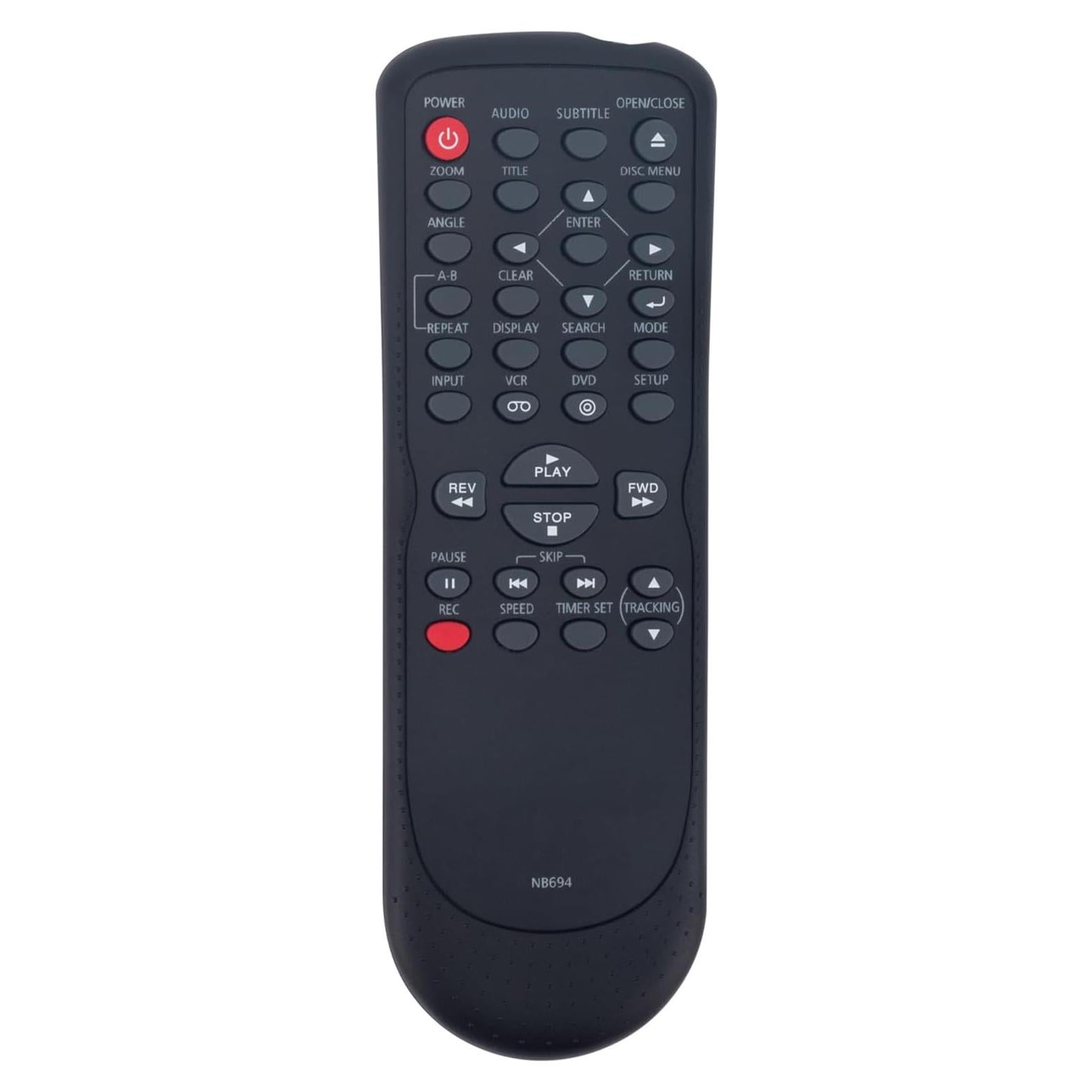 Control Remoto Reemplazo NB694UH para DVD VCR Sanyo FUNAI