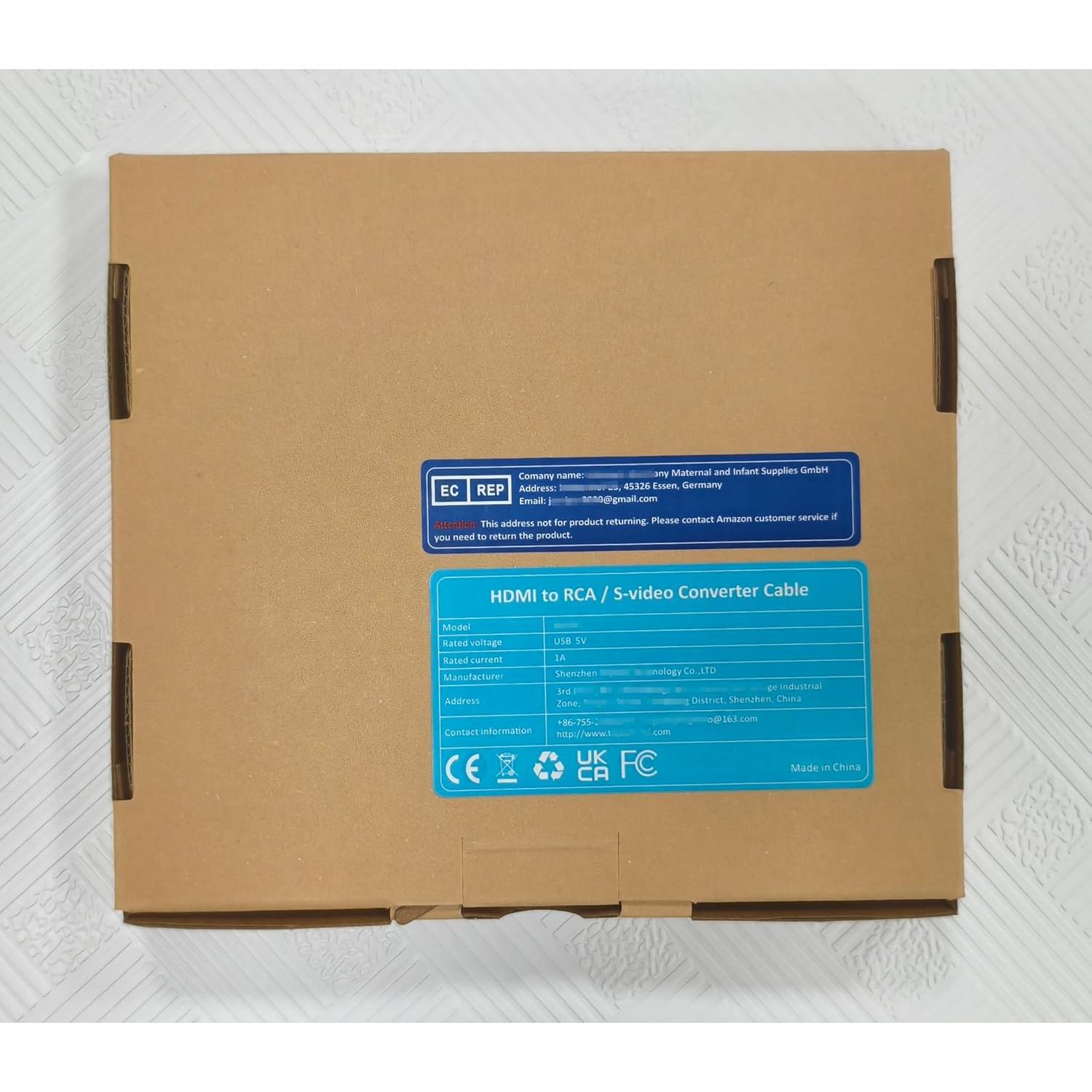 Convertidor HDMI a S-Video RCA 2 en 1 PARUIEN 1080P