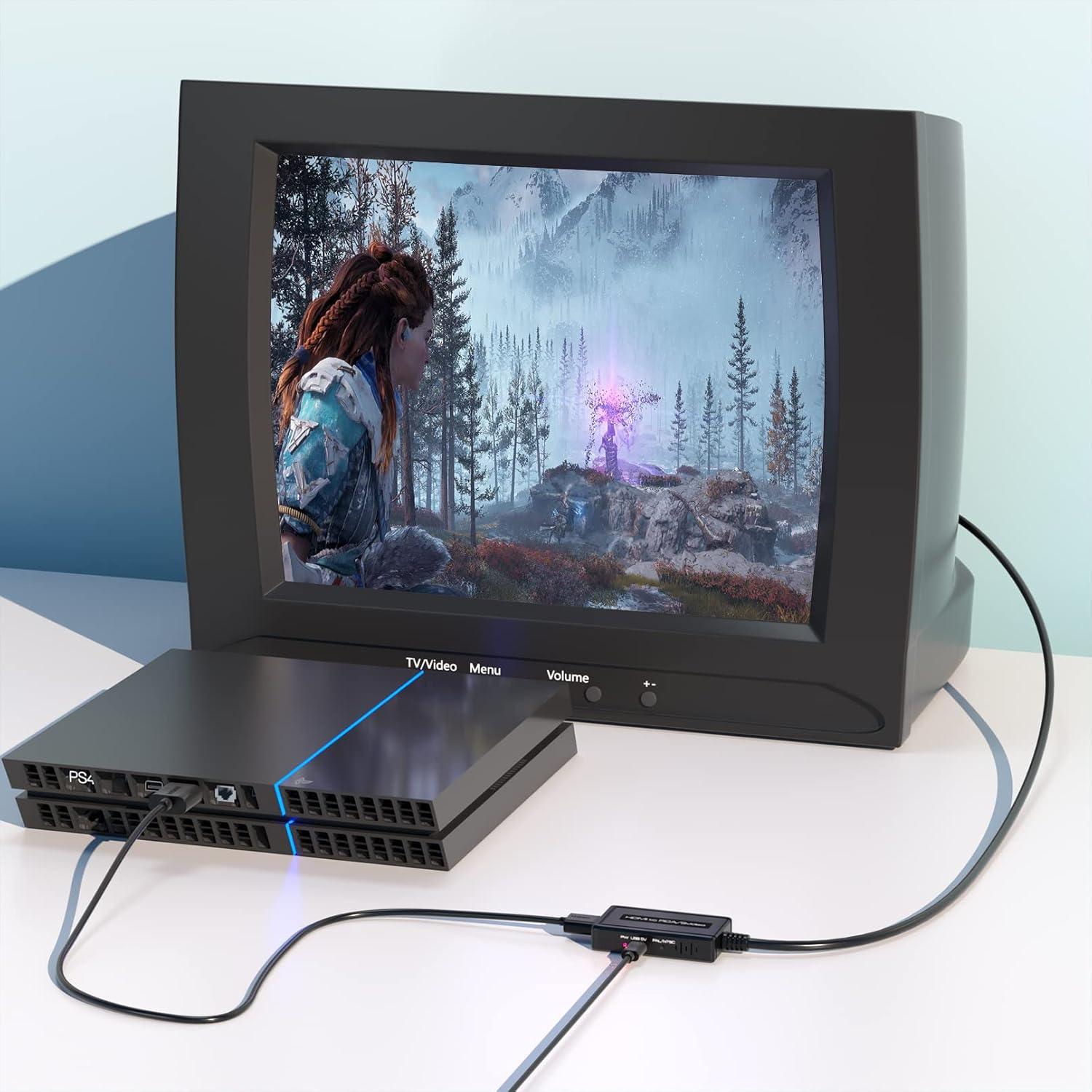 Convertidor HDMI a S-Video RCA 2 en 1 PARUIEN 1080P