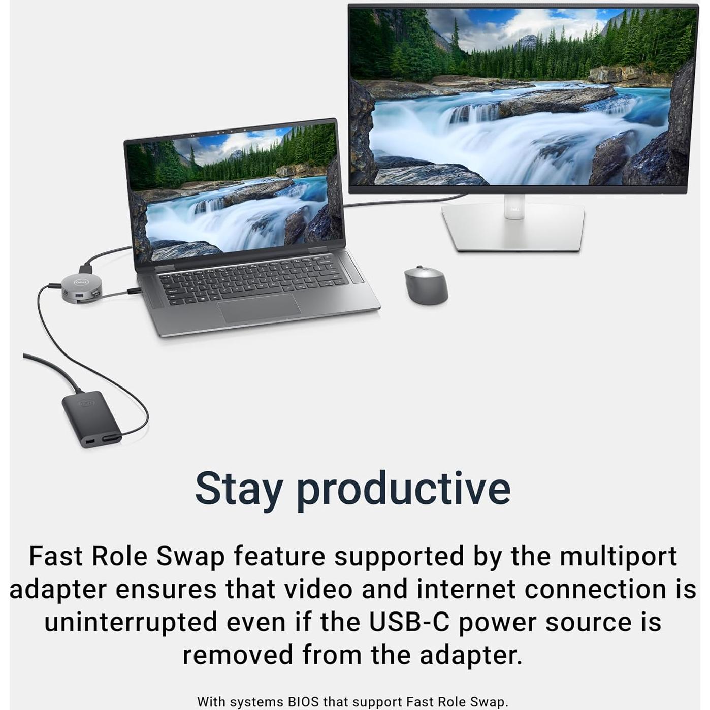 Adaptador Multiport USB-C Dell DA305 6-en-1 Gris