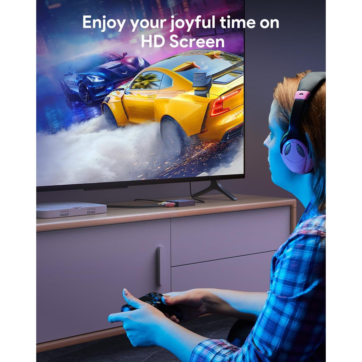 Convertidor RCA a HDMI ABLEWE AV2-12HD 1080P Negro