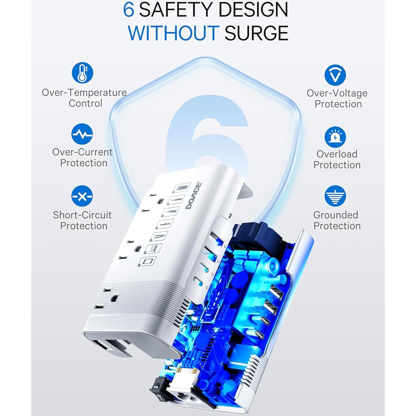 Convertidor de Voltaje DOACE 220V a 110V 350W para Viajes